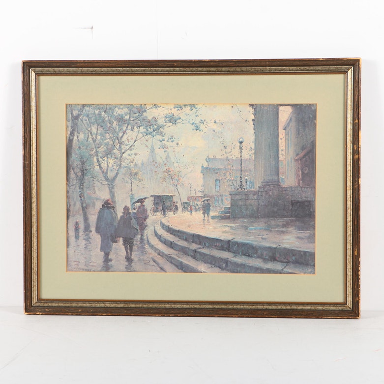 PRIORITY-Framed Print After Paul Sawyier "Old Capital Hotel"