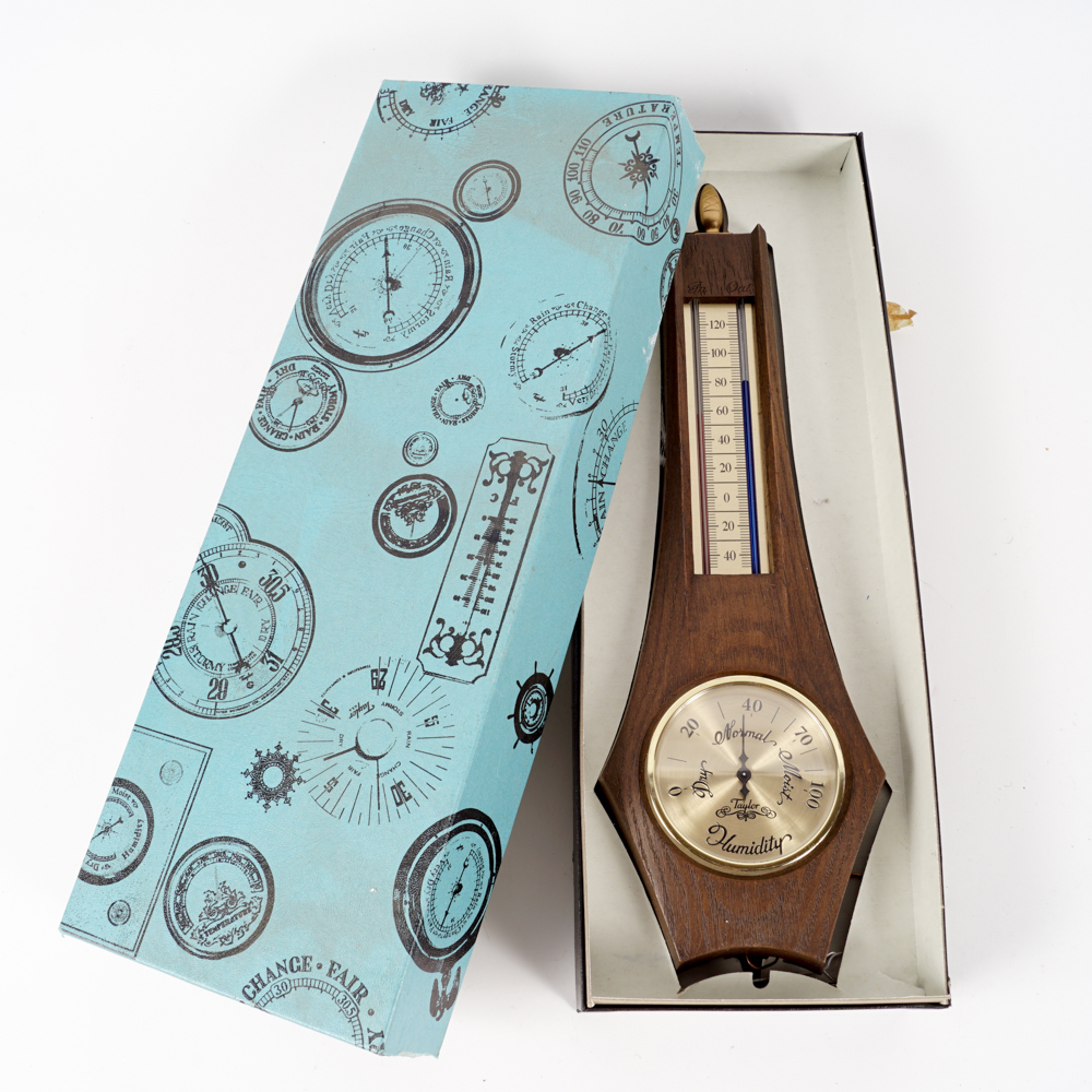 Vintage Taylor "Oakmont" Thermometer and Barometer for Indoor-Outdoor Use