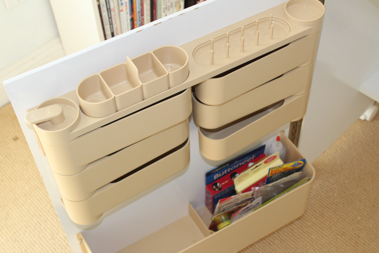 White Laminate Sewing Machine Table