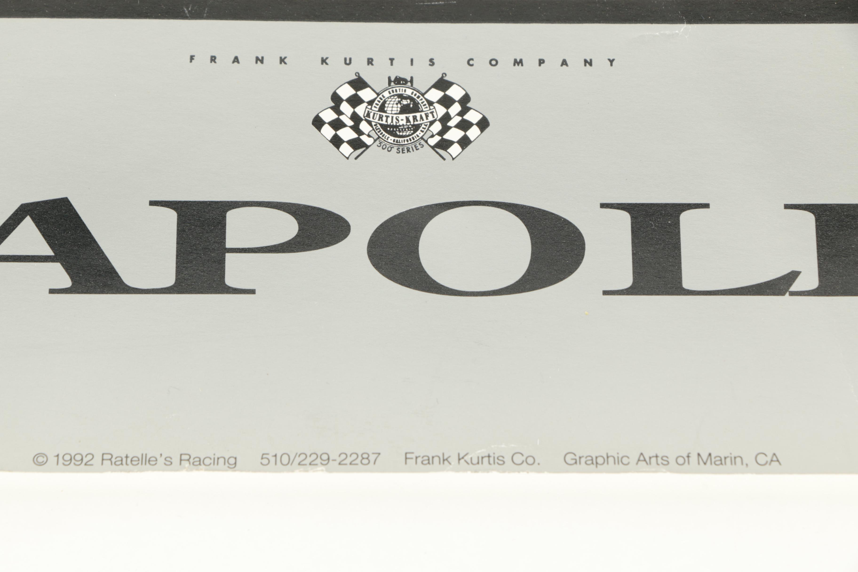 Six Offset Lithograph Print Posters of Various Auto Races or Cars