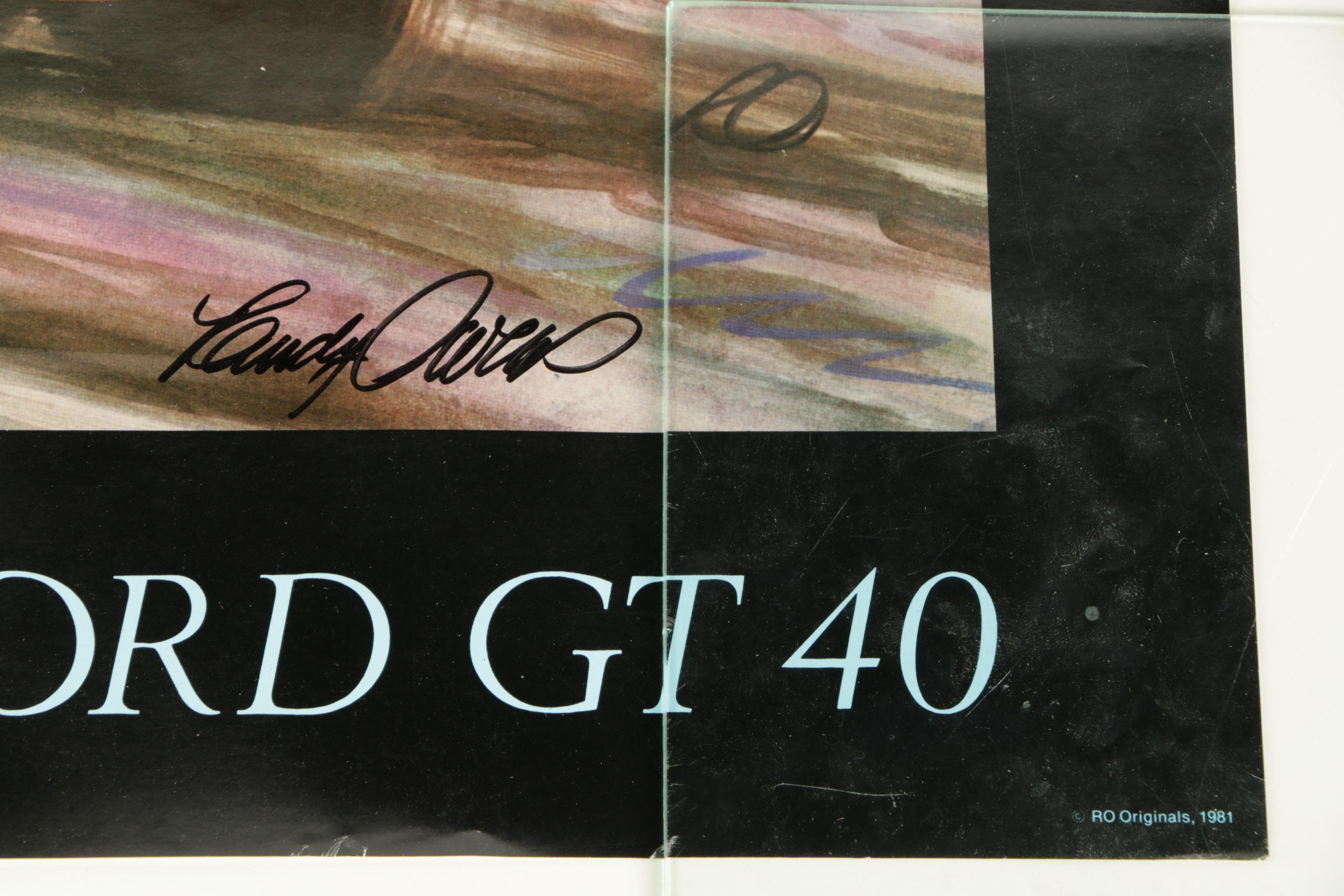 Six Offset Lithograph Print Posters of Various Auto Races or Cars