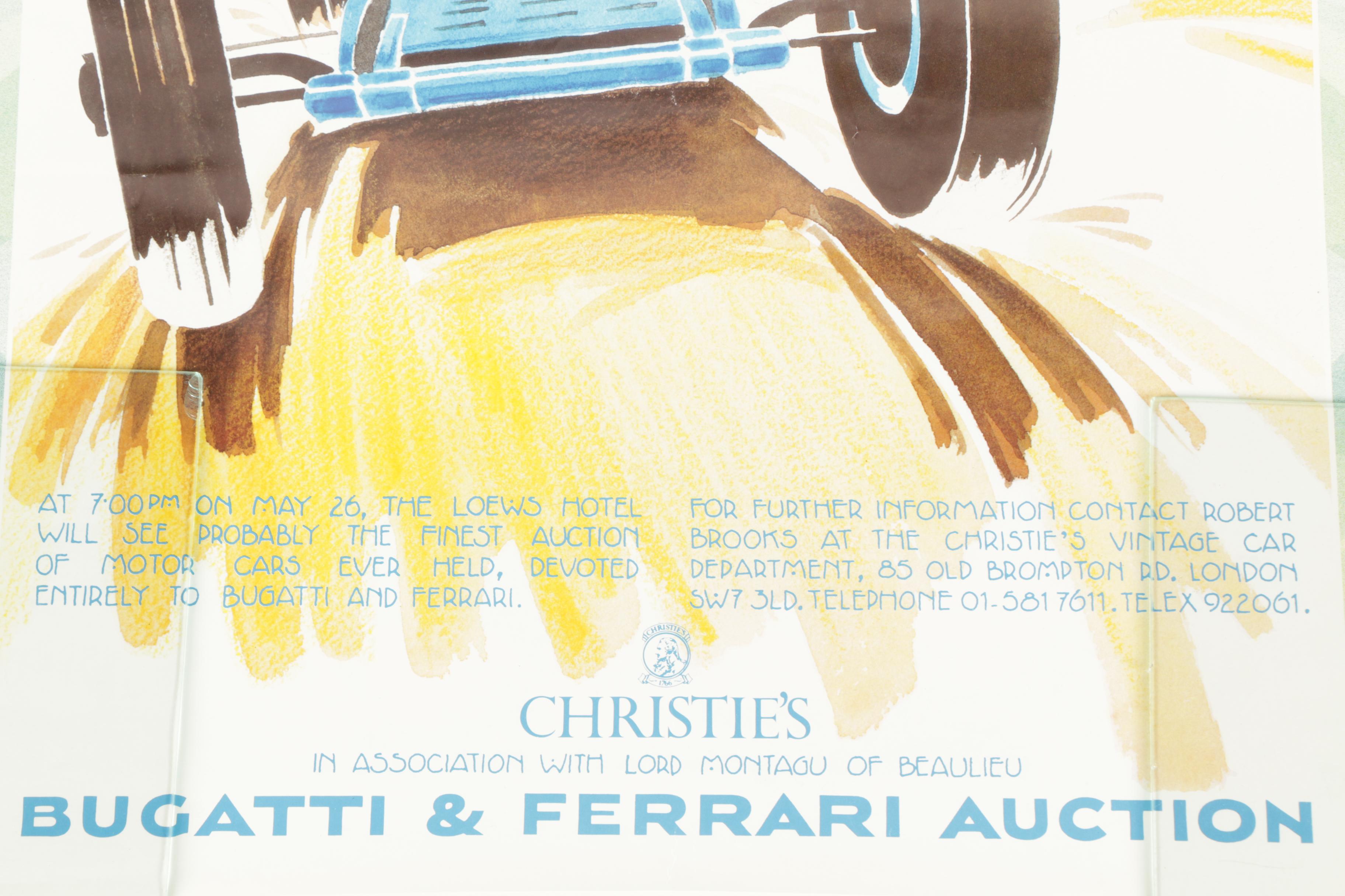 Six Offset Lithograph Print Posters of Various Auto Races or Cars