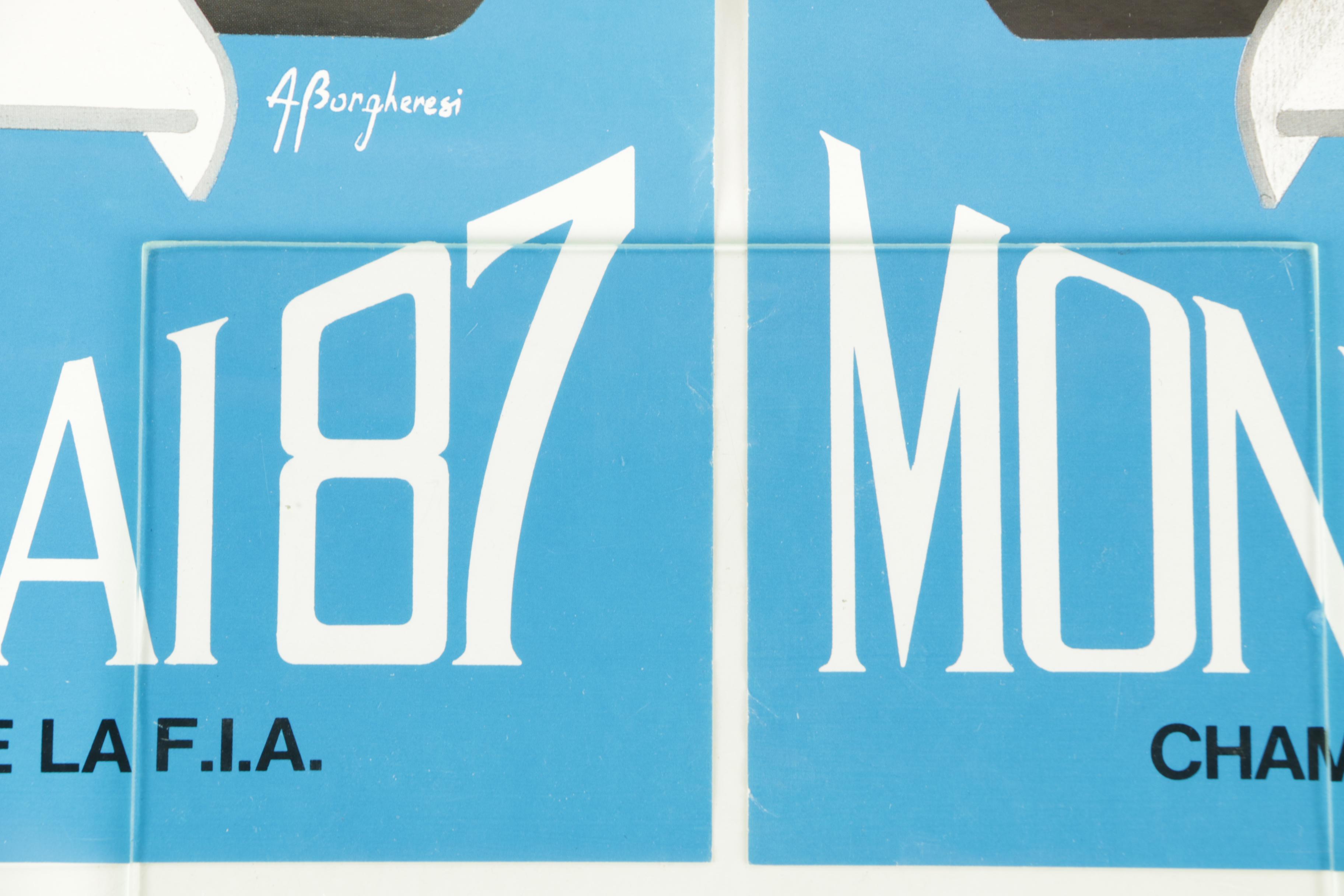 Six Offset Lithograph Print Posters of Various Auto Races or Cars