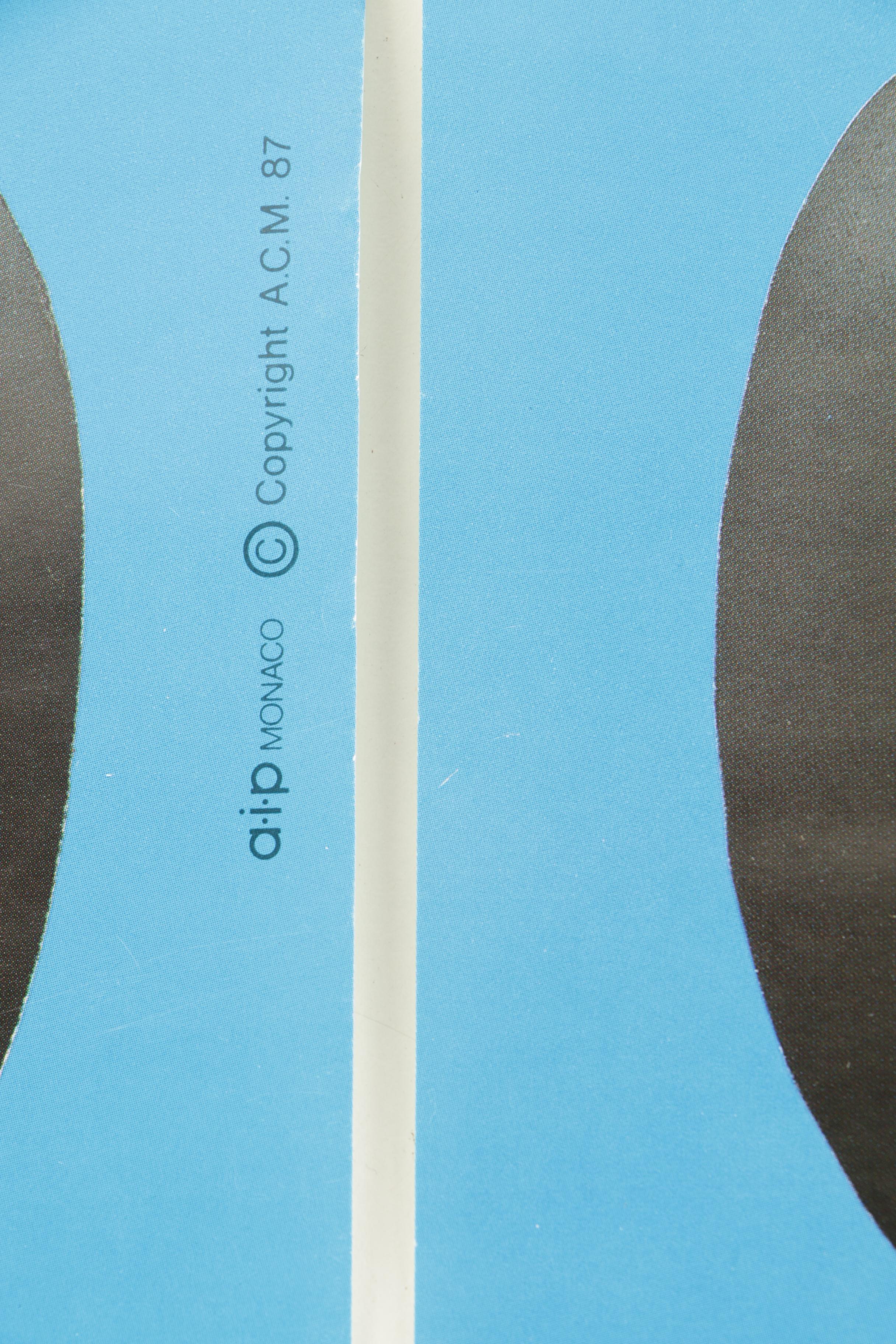 Six Offset Lithograph Print Posters of Various Auto Races or Cars