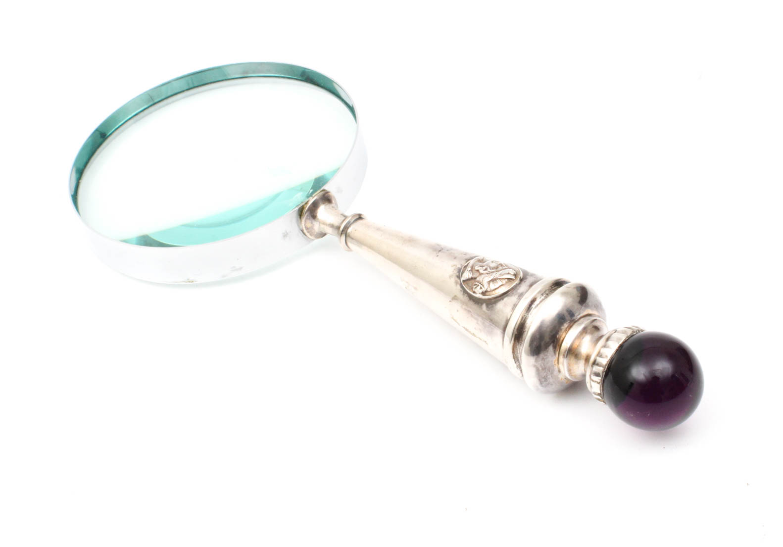 Sterling Silver Magnifying Glass with Synthetic Amethyst