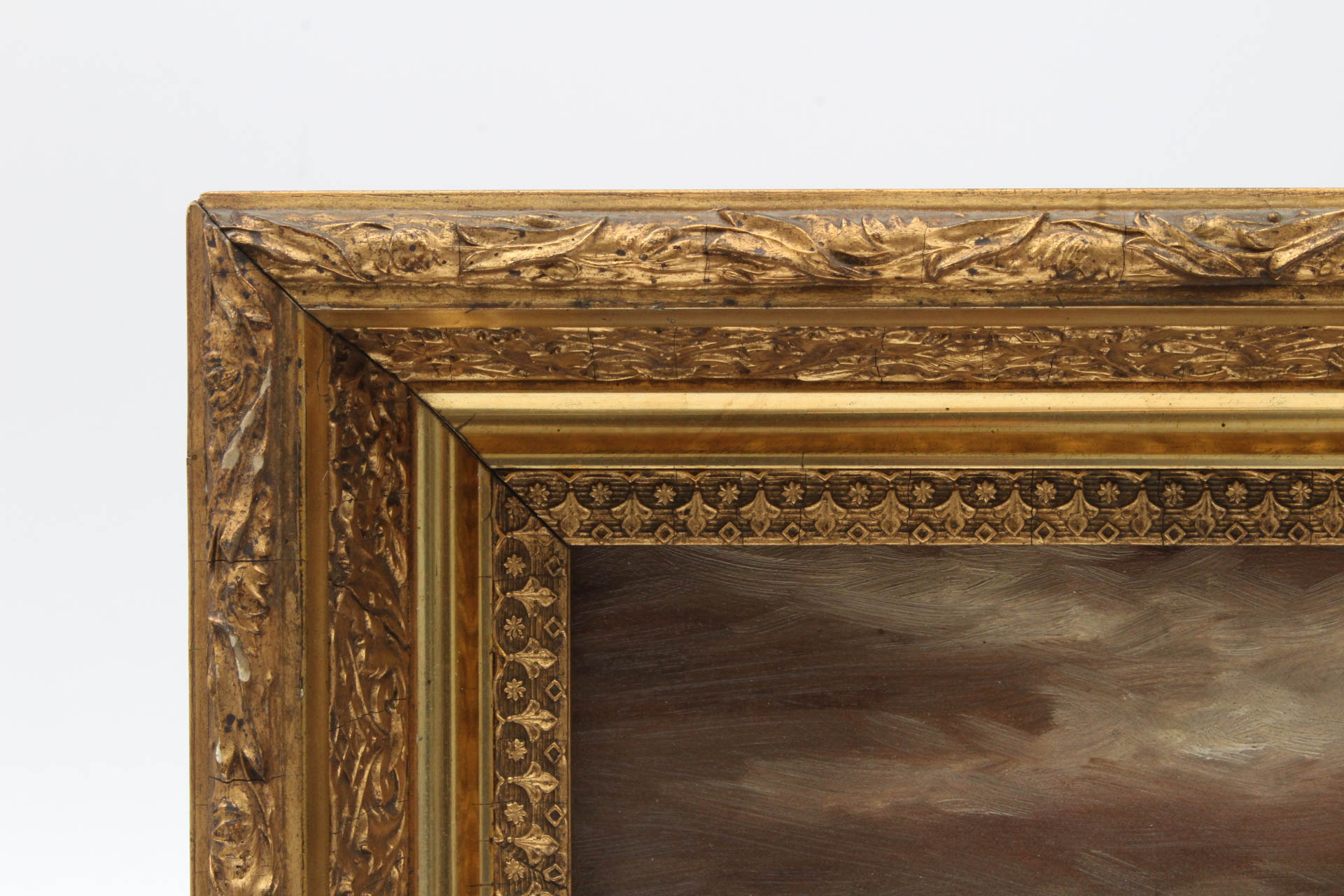 Antique Circa Late 19th Century American School Seascape Oil on Canvas