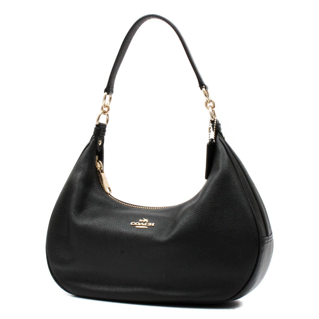 Coach Harley East West Black Leather Hobo Handbag
