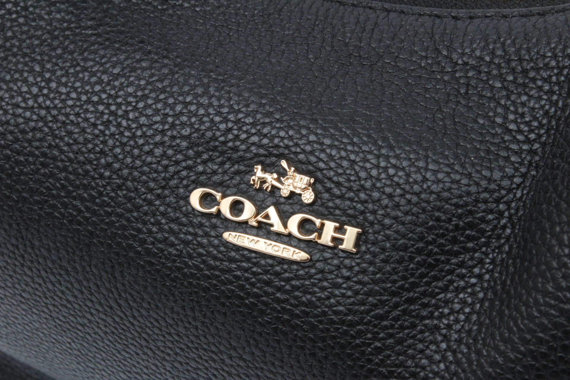 Coach Harley East West Black Leather Hobo Handbag