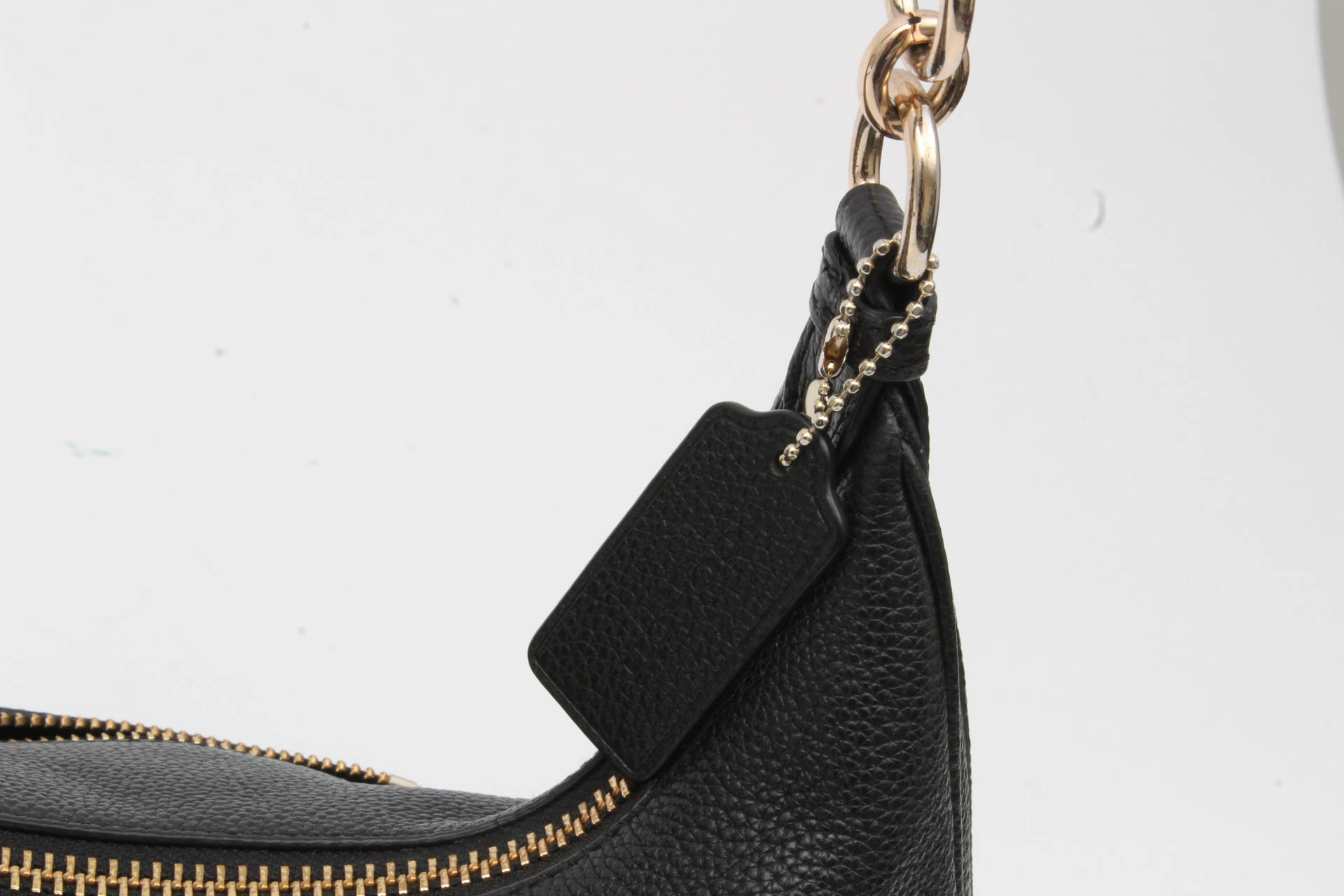 Coach Harley East West Black Leather Hobo Handbag