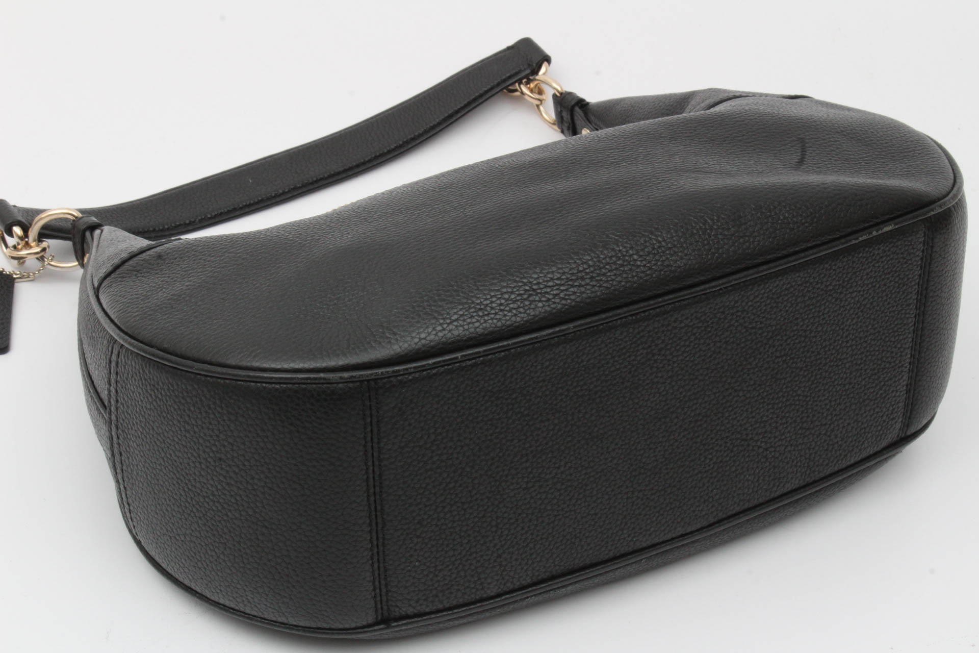 Coach Harley East West Black Leather Hobo Handbag