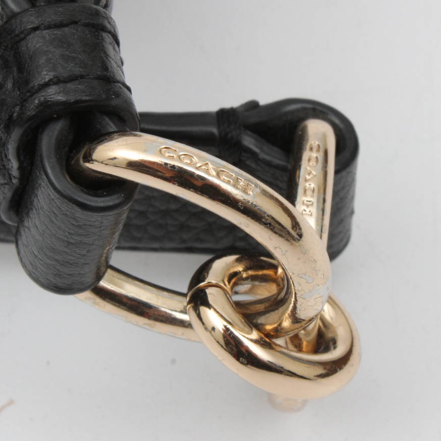 Coach Harley East West Black Leather Hobo Handbag