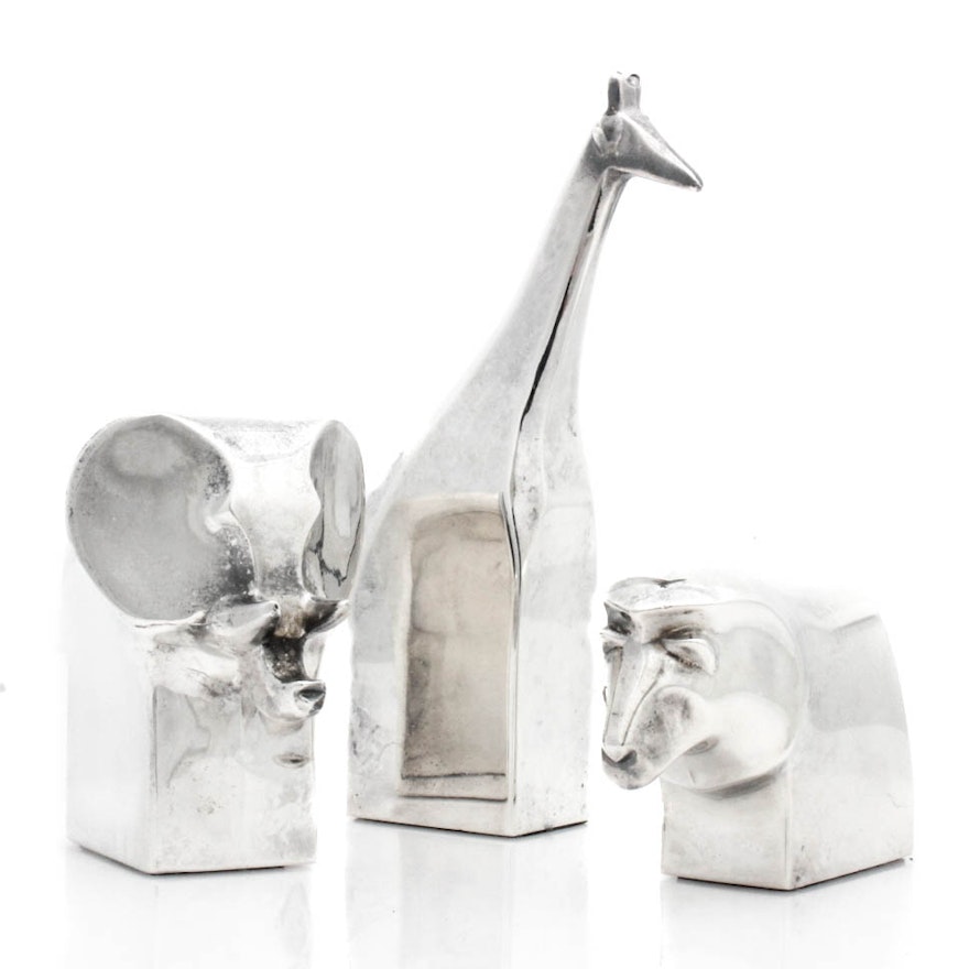 Dansk Plated Silver Animal Figurals