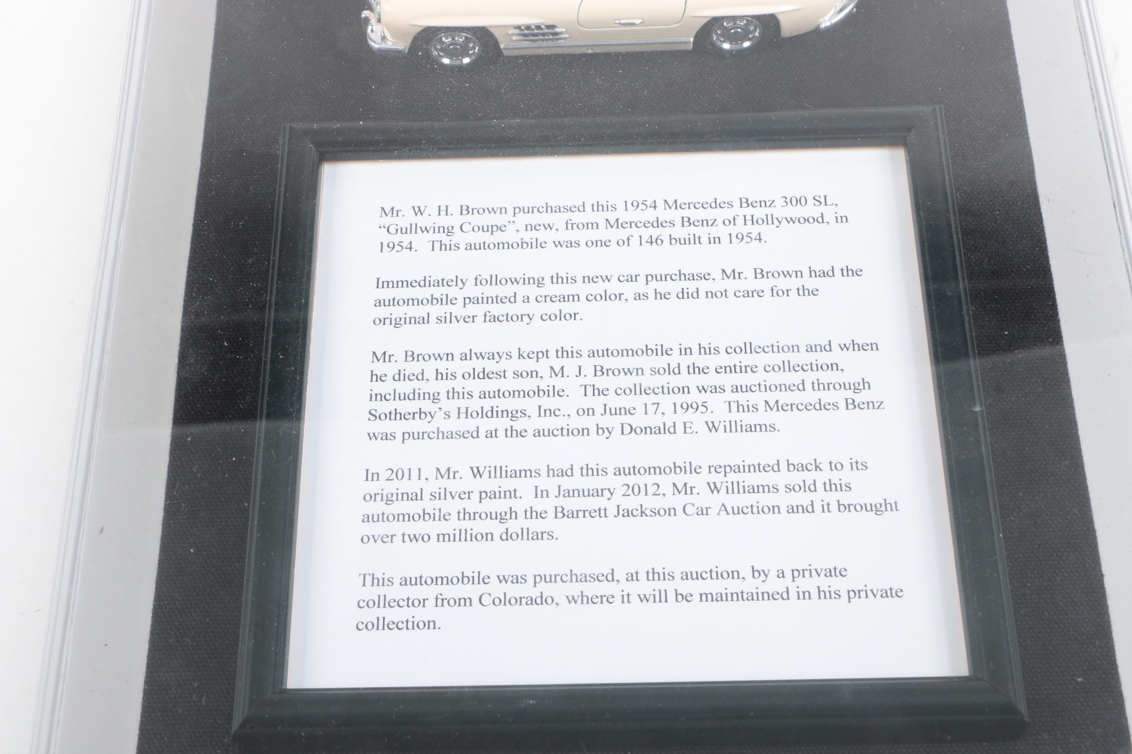 1954 Mercedes Benz 300 SL Die-Cast Cars in Display Case