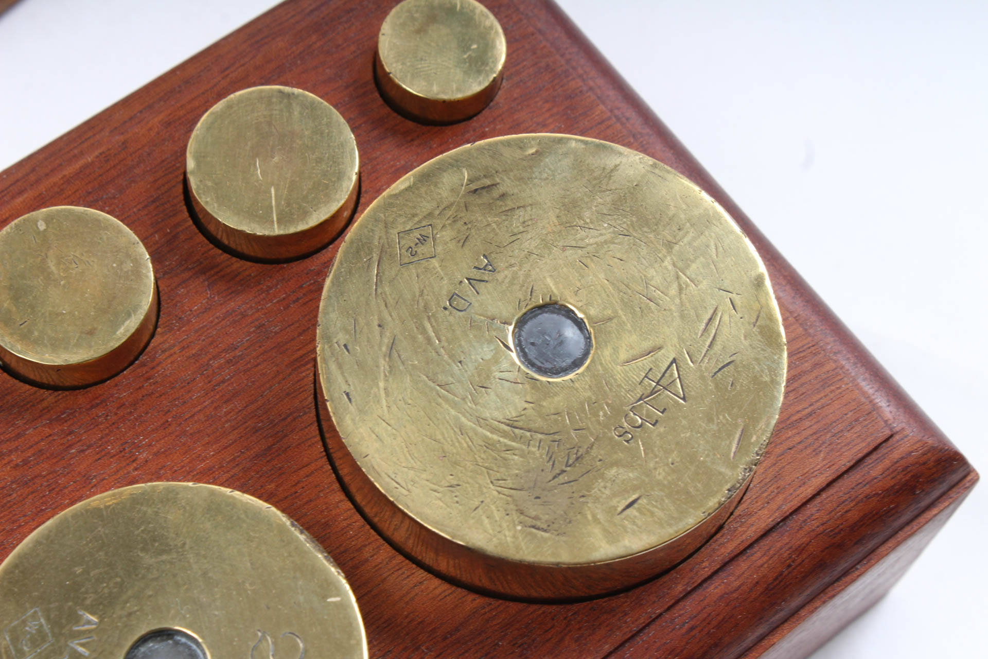 Vintage English Brass Scale and Weights