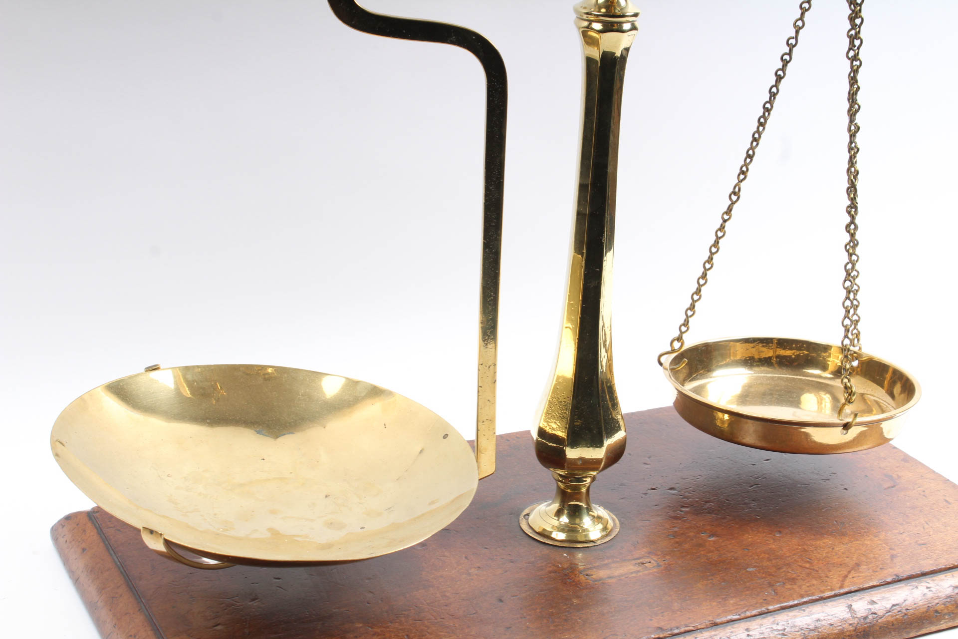 Vintage English Brass Scale and Weights