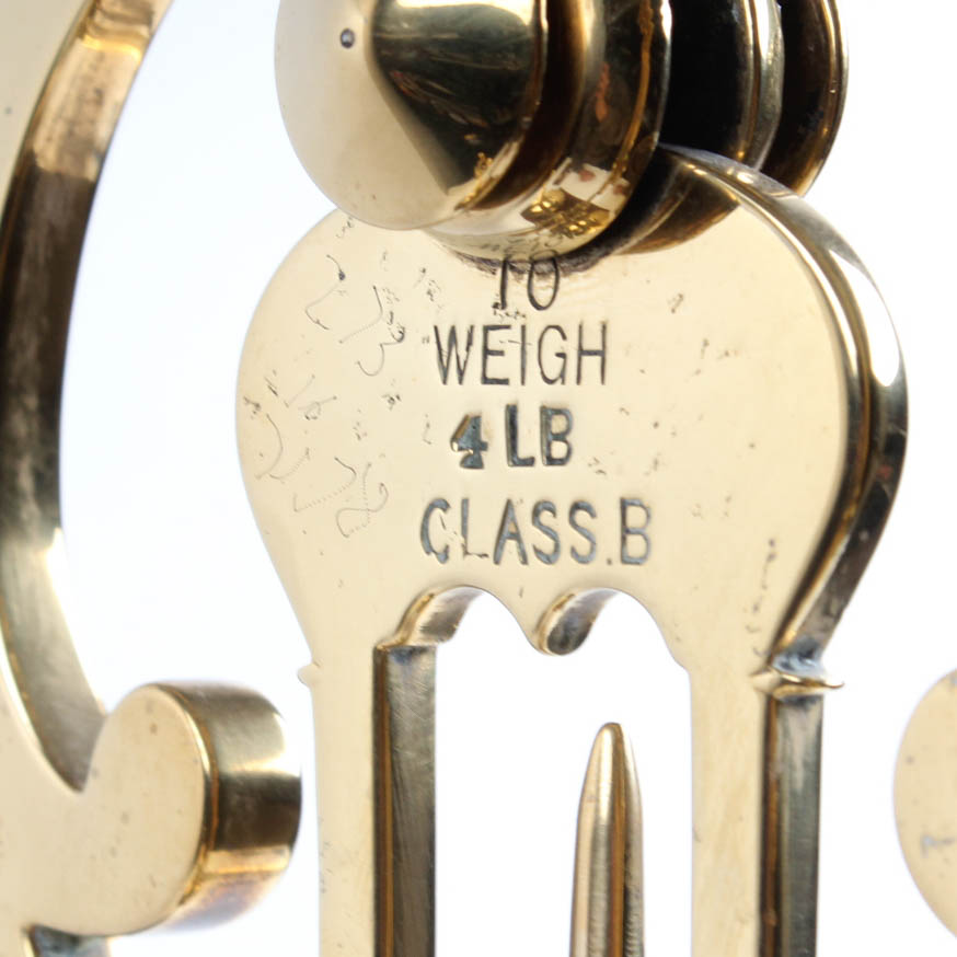 Vintage English Brass Scale and Weights