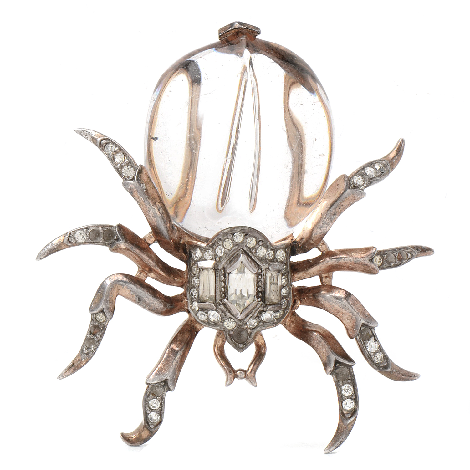 Vintage Crown Trifari Jelly Belly Spider Fur Clip