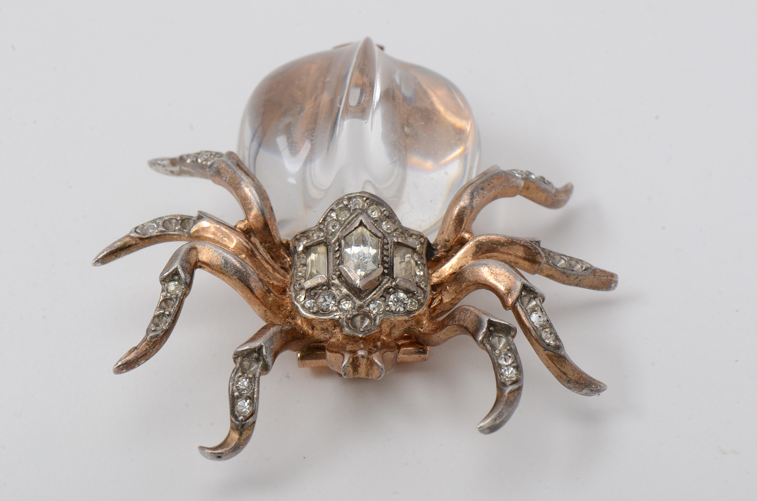Vintage Crown Trifari Jelly Belly Spider Fur Clip