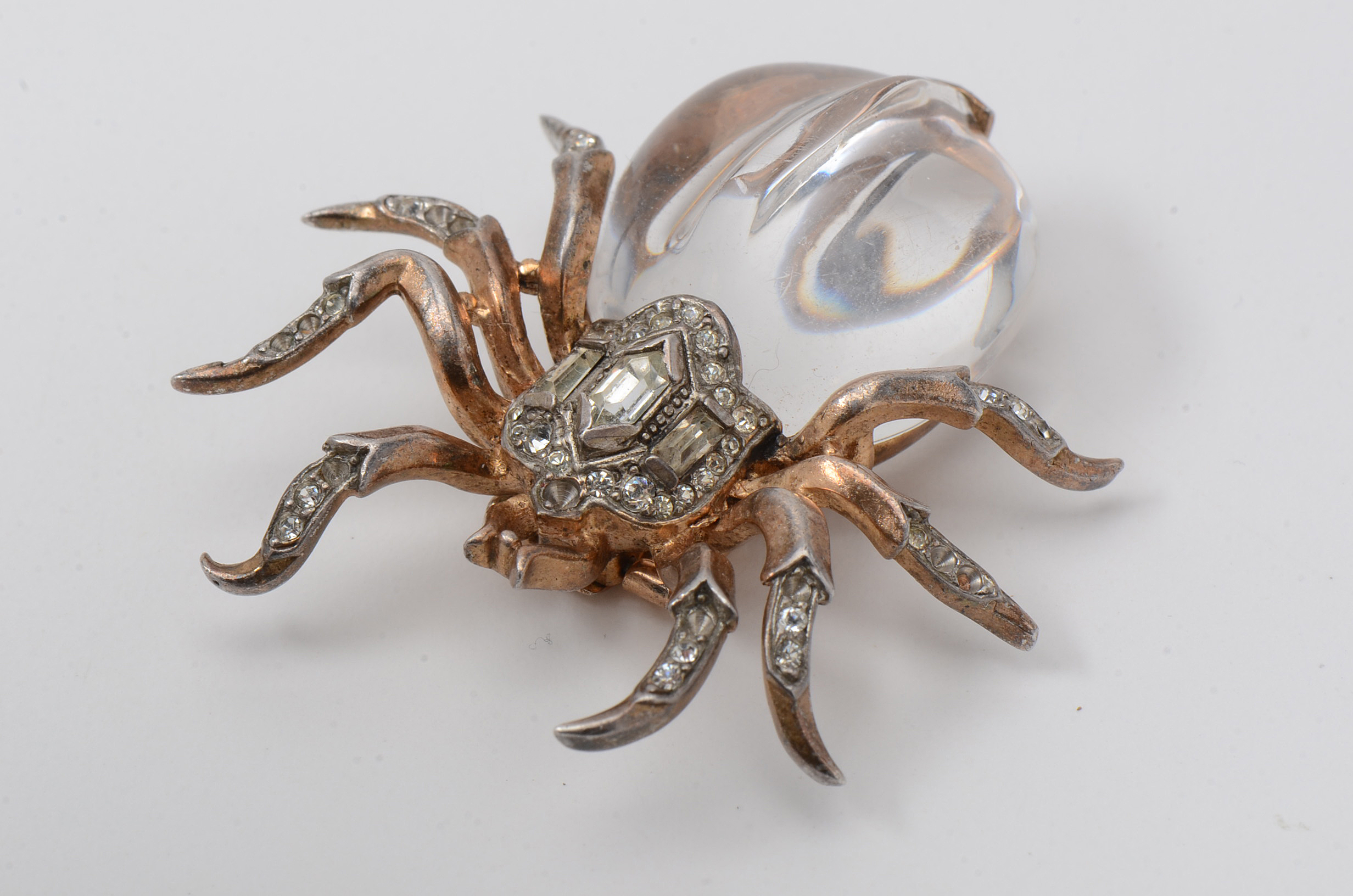 Vintage Crown Trifari Jelly Belly Spider Fur Clip