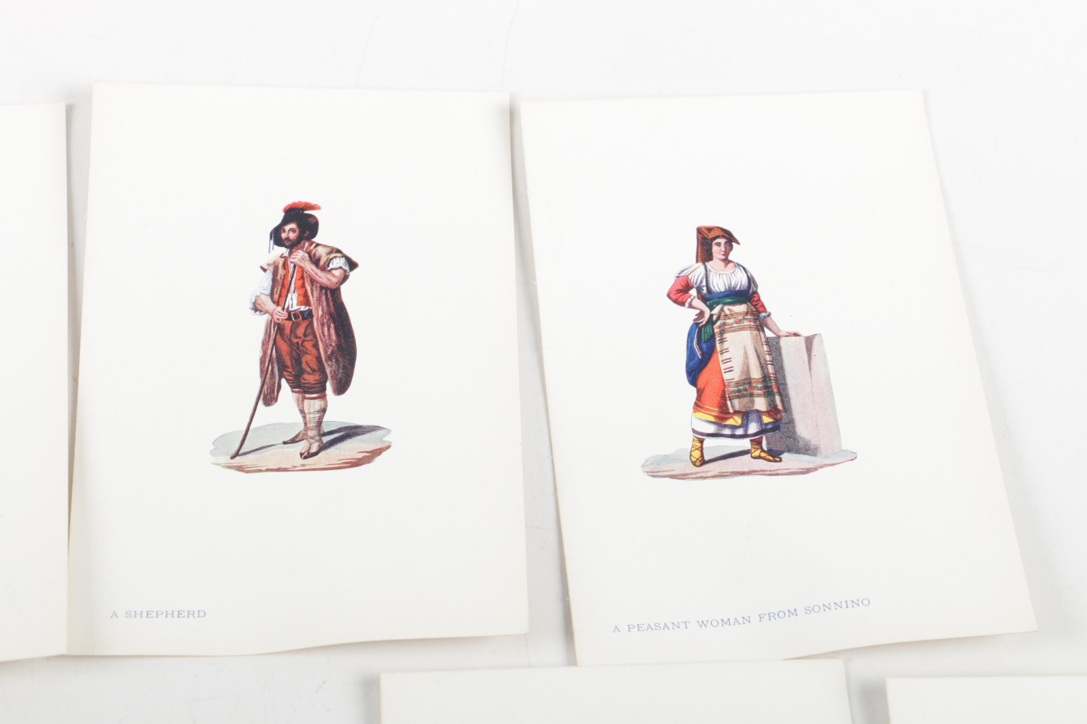 Vintage Roma Costume Postcards