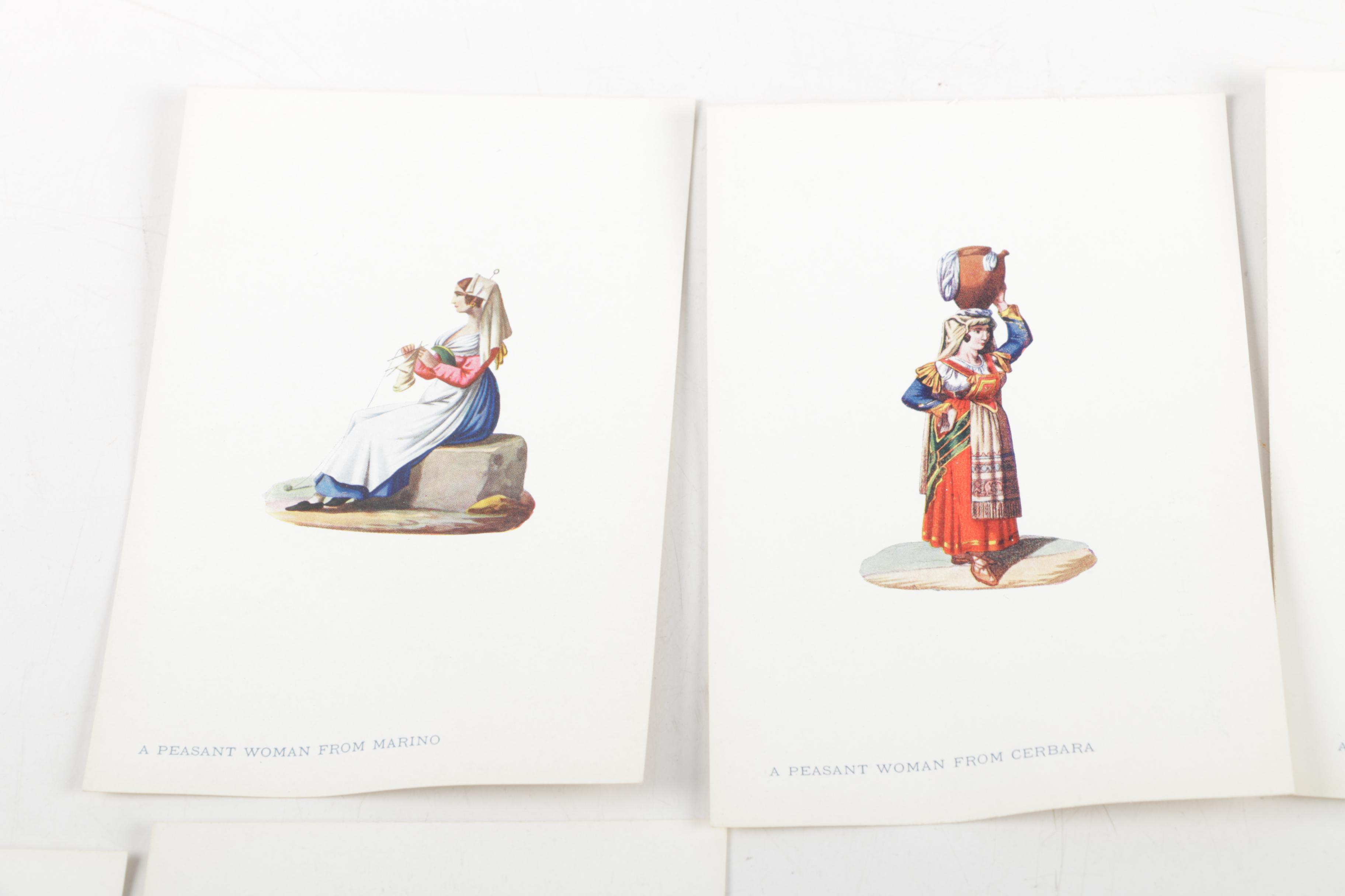 Vintage Roma Costume Postcards