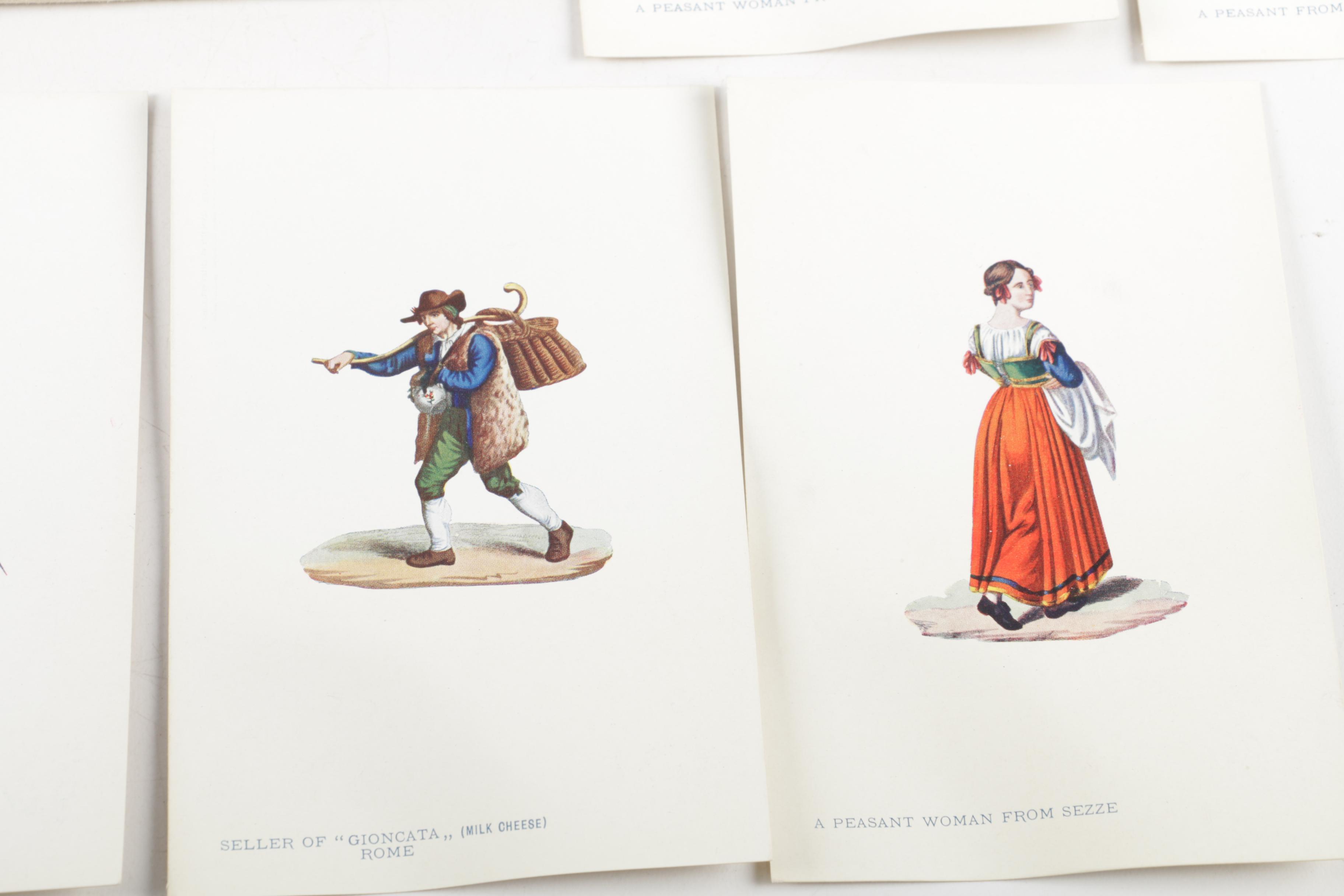 Vintage Roma Costume Postcards