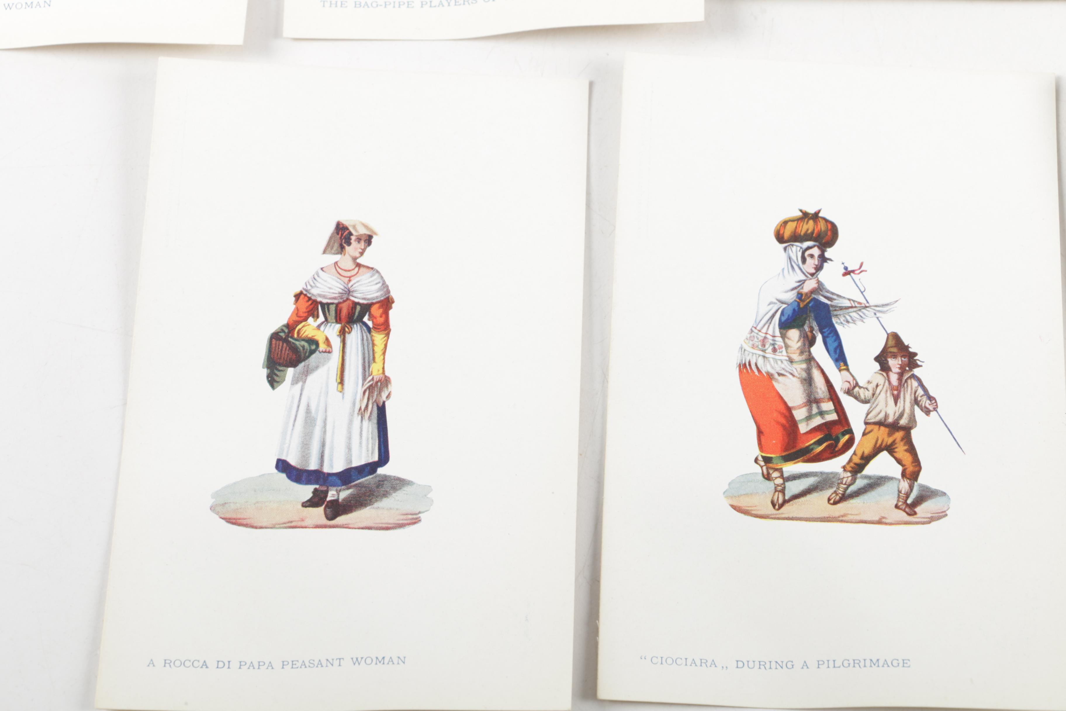 Vintage Roma Costume Postcards