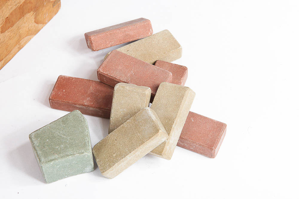 Vintage Stone Toy Blocks