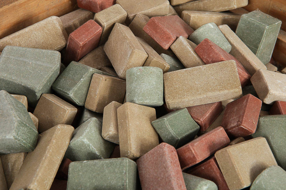 Vintage Stone Toy Blocks