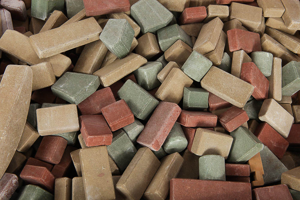 Vintage Stone Toy Blocks