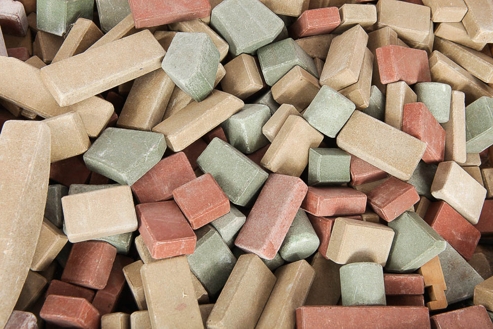 Vintage Stone Toy Blocks