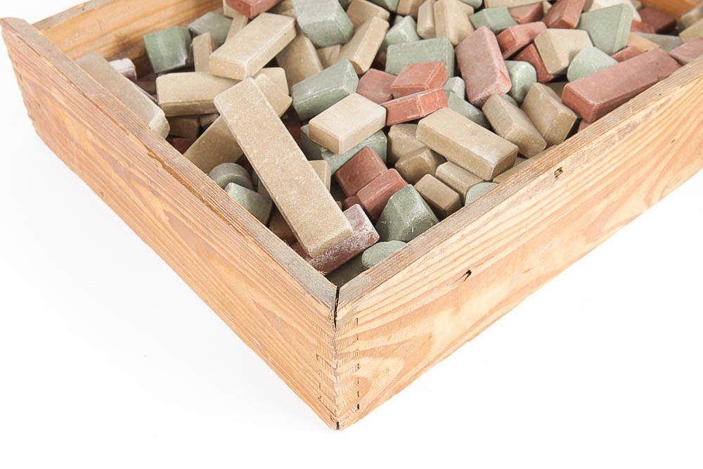 Vintage Stone Toy Blocks