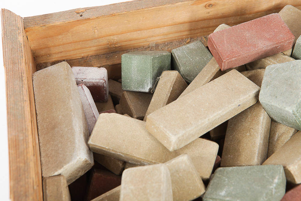 Vintage Stone Toy Blocks