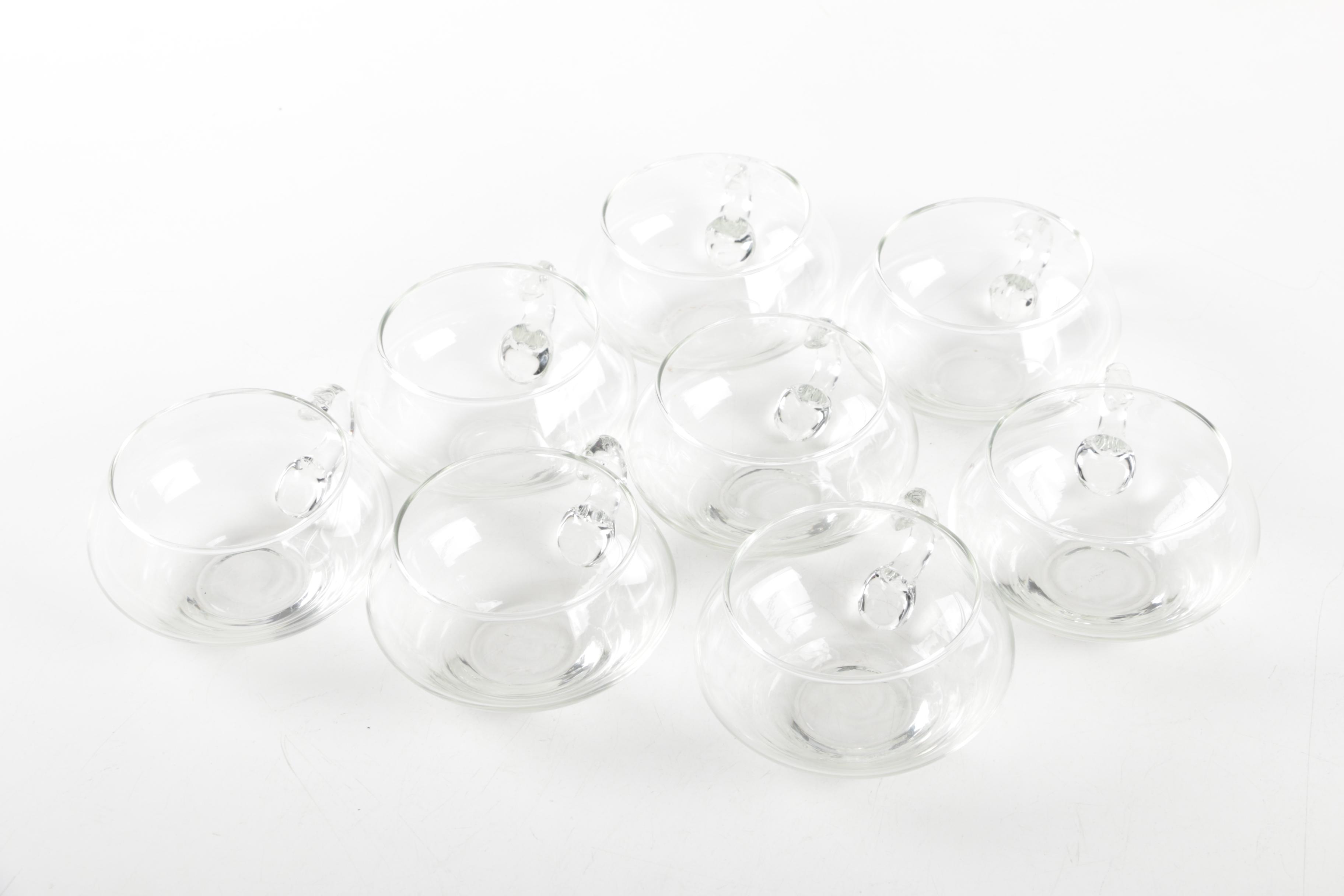 Clear Glass Punch Bowl Set