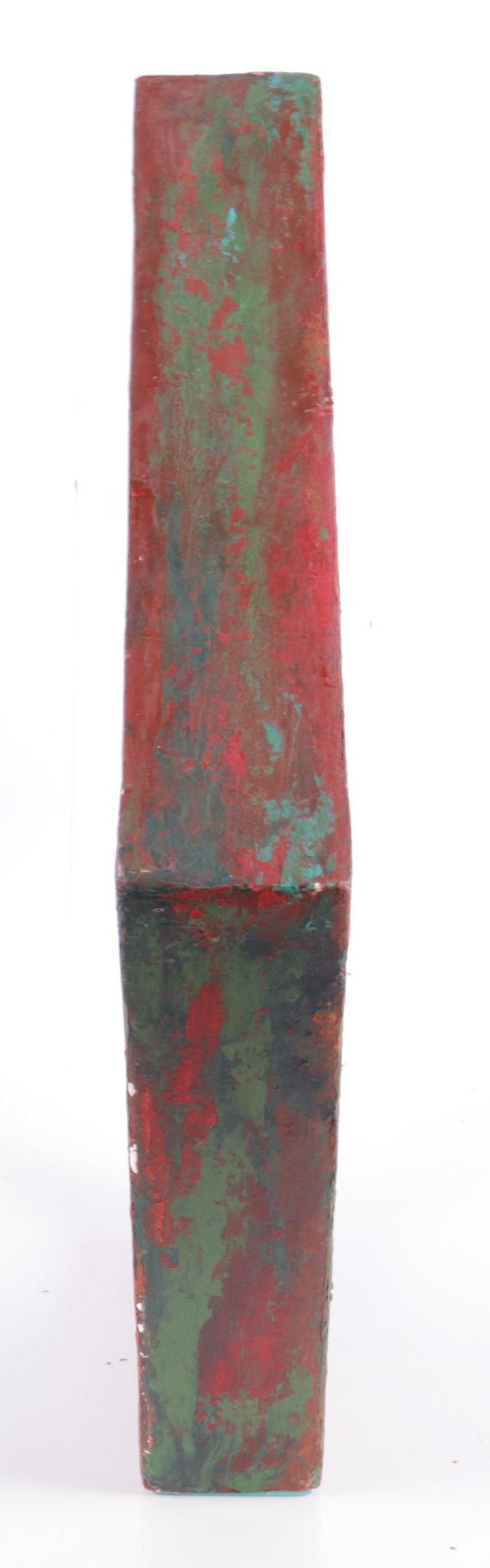 Bill Schiffer Wax on Wood Sculpture "Cube"