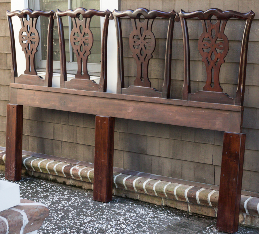 Chippendale Style Mahogany Queen Headboard
