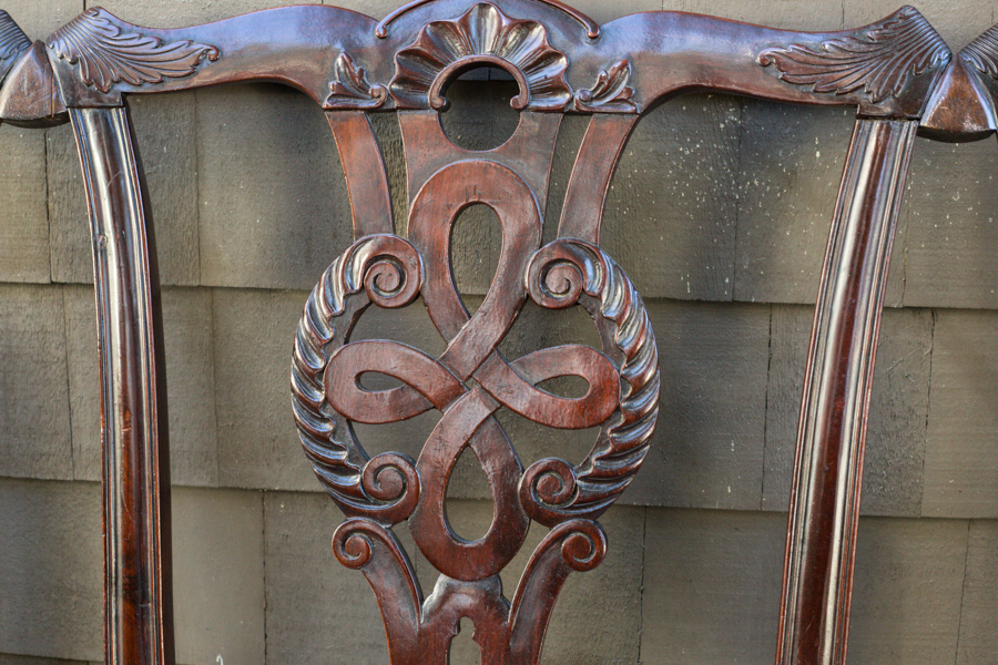 Chippendale Style Mahogany Queen Headboard