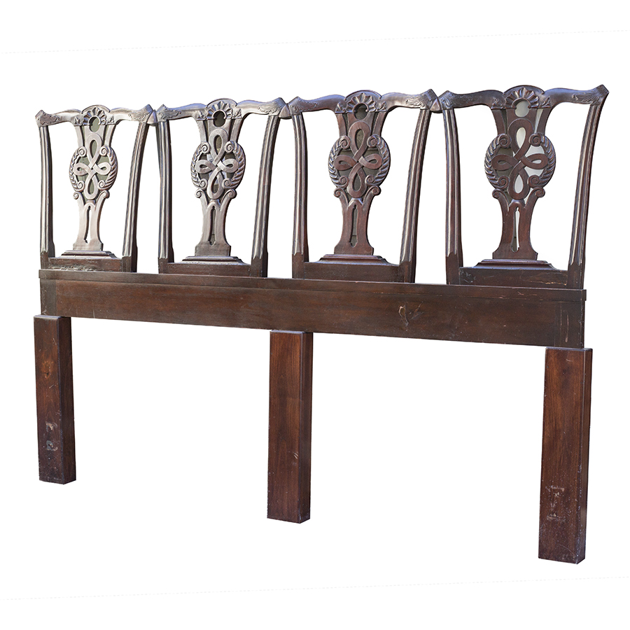 Chippendale Style Mahogany Queen Headboard