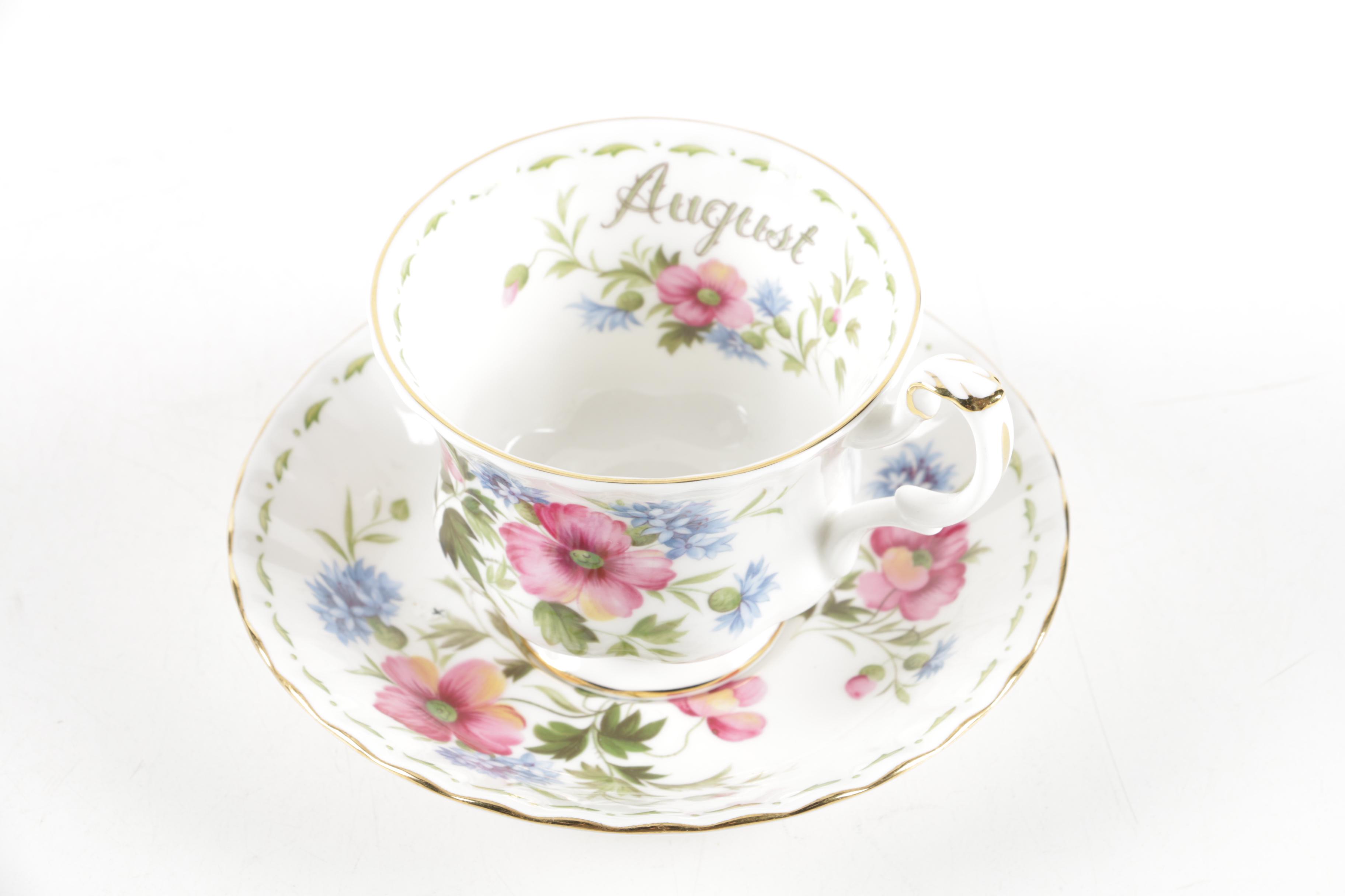 Mikasa "Holiday Ride" Trinket Box and Vintage Royal Albert Teacups