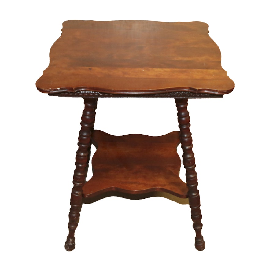 Antique Victorian Walnut Side Table