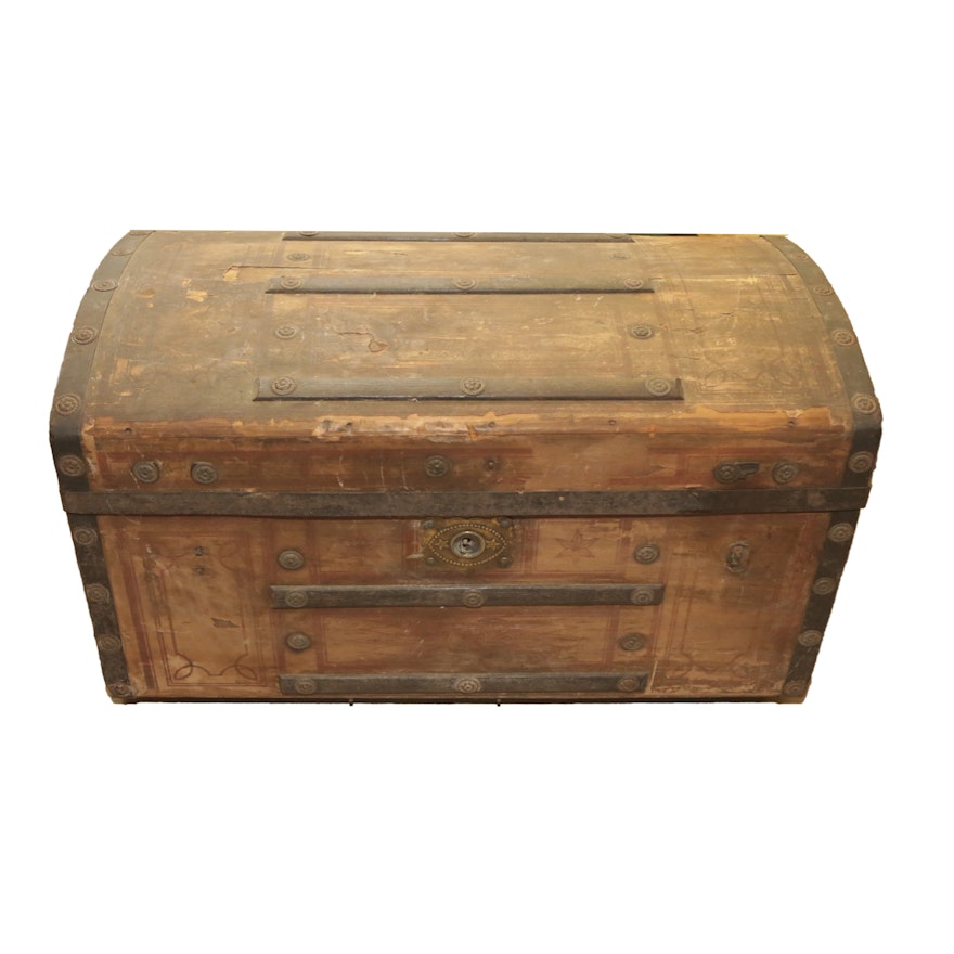 Antique Wood Trunk