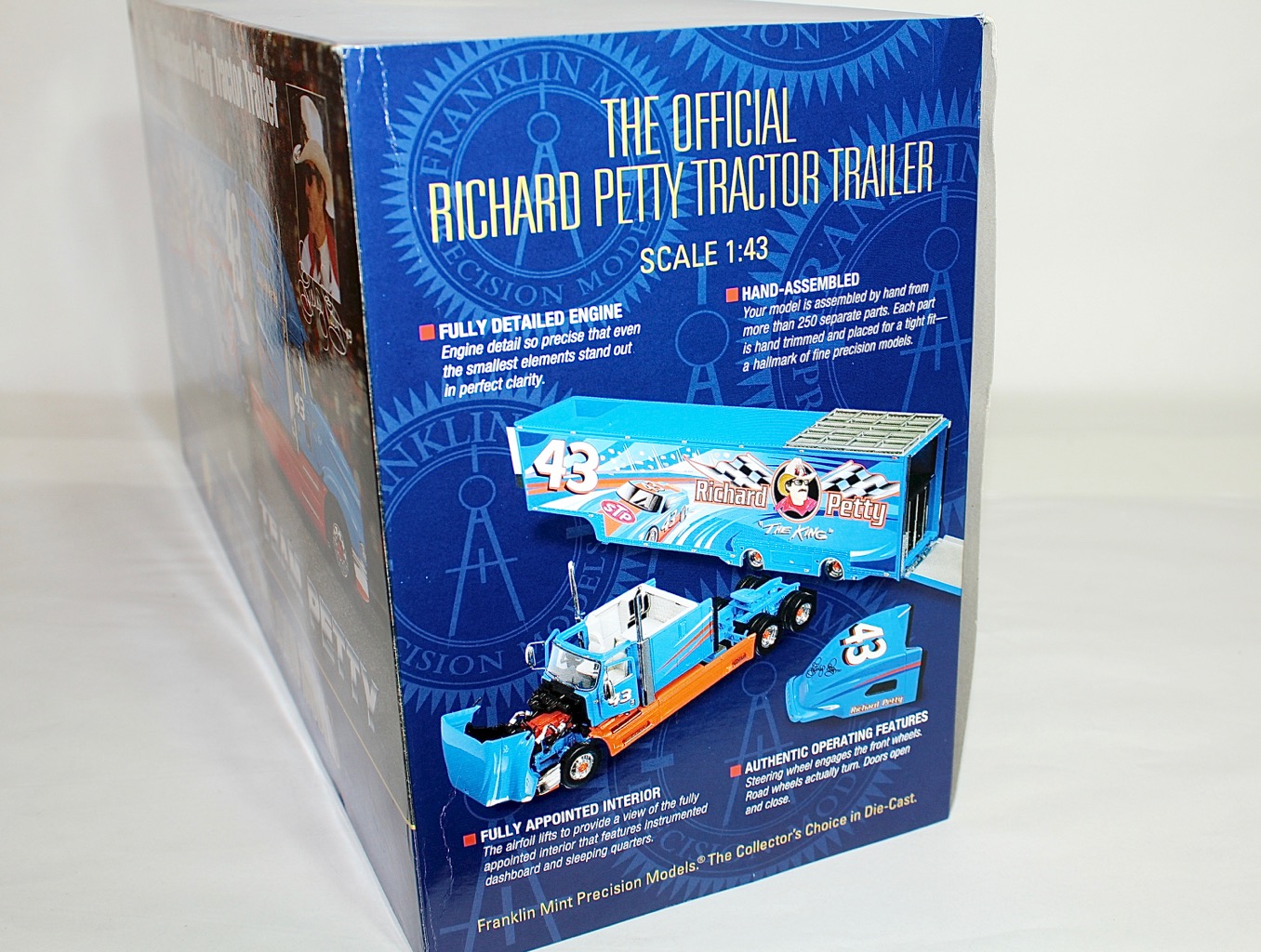 Franklin Mint Richard Petty Racing Car and Tractor Trailer Die Cast Replicas