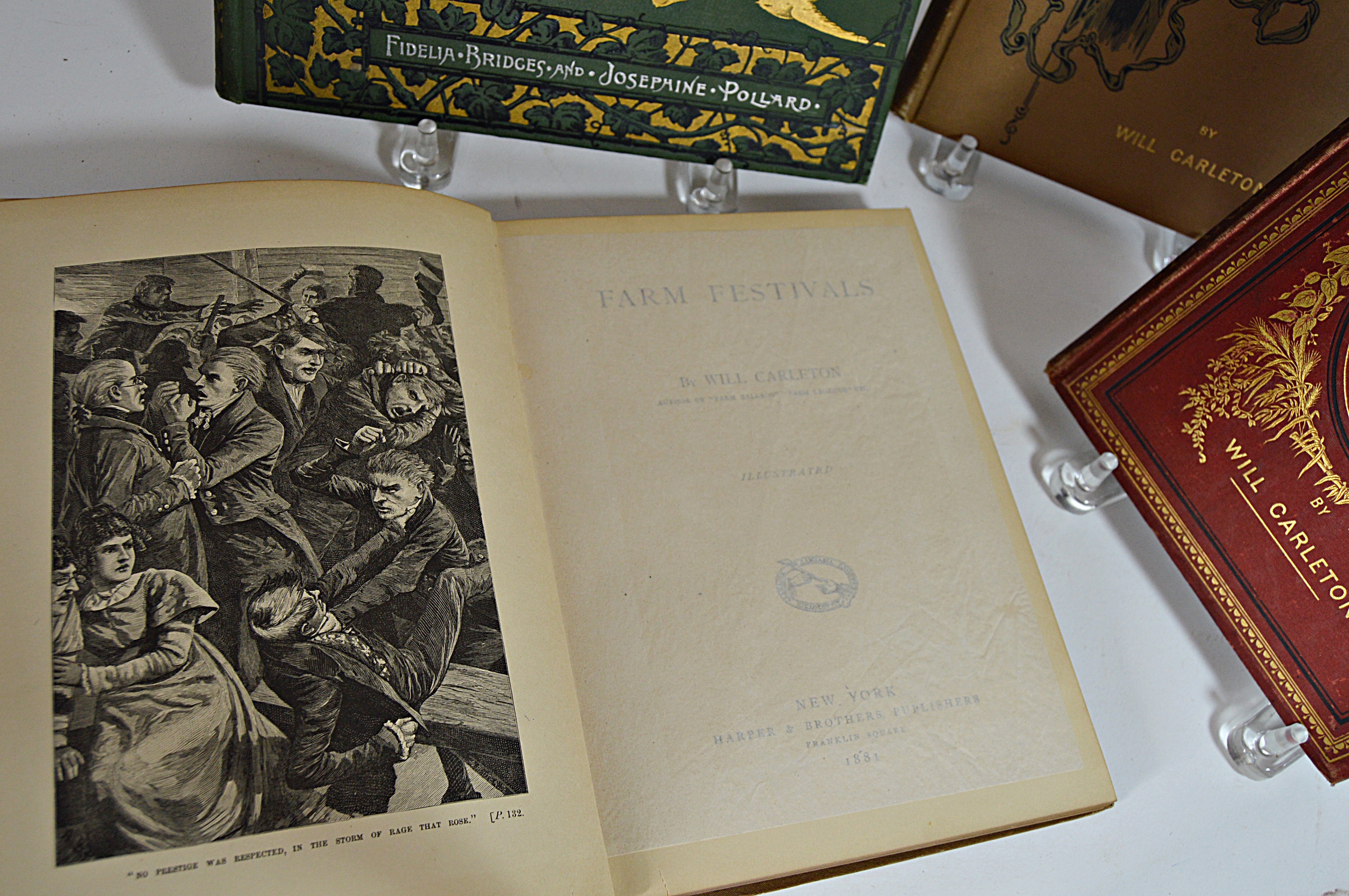 Antique Nature, Farm and City Books with Decorative Covers