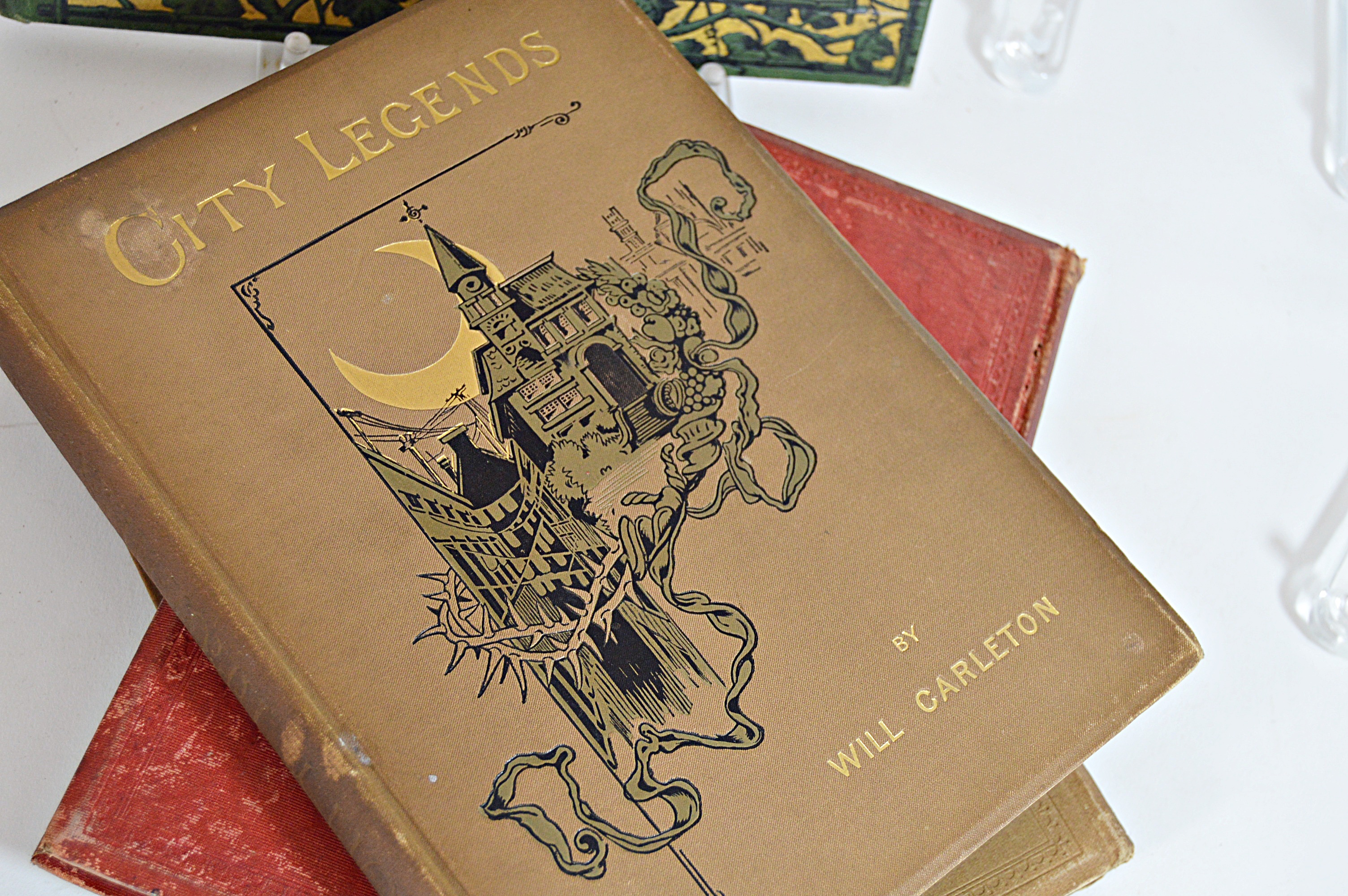 Antique Nature, Farm and City Books with Decorative Covers