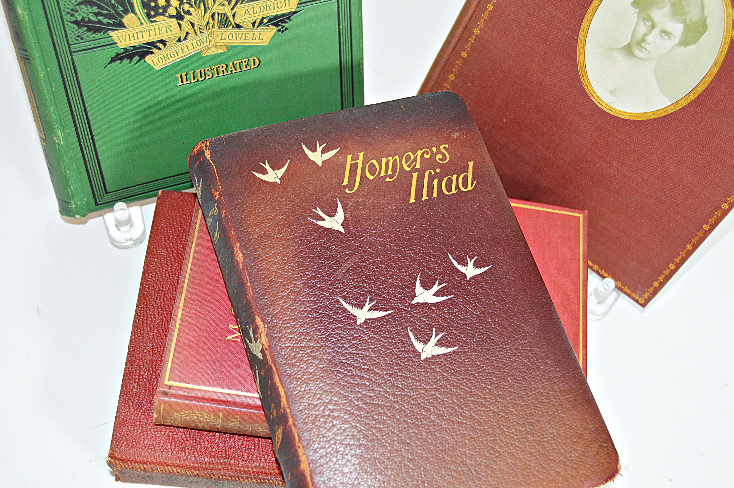 Antique Books with Poetry and Classics