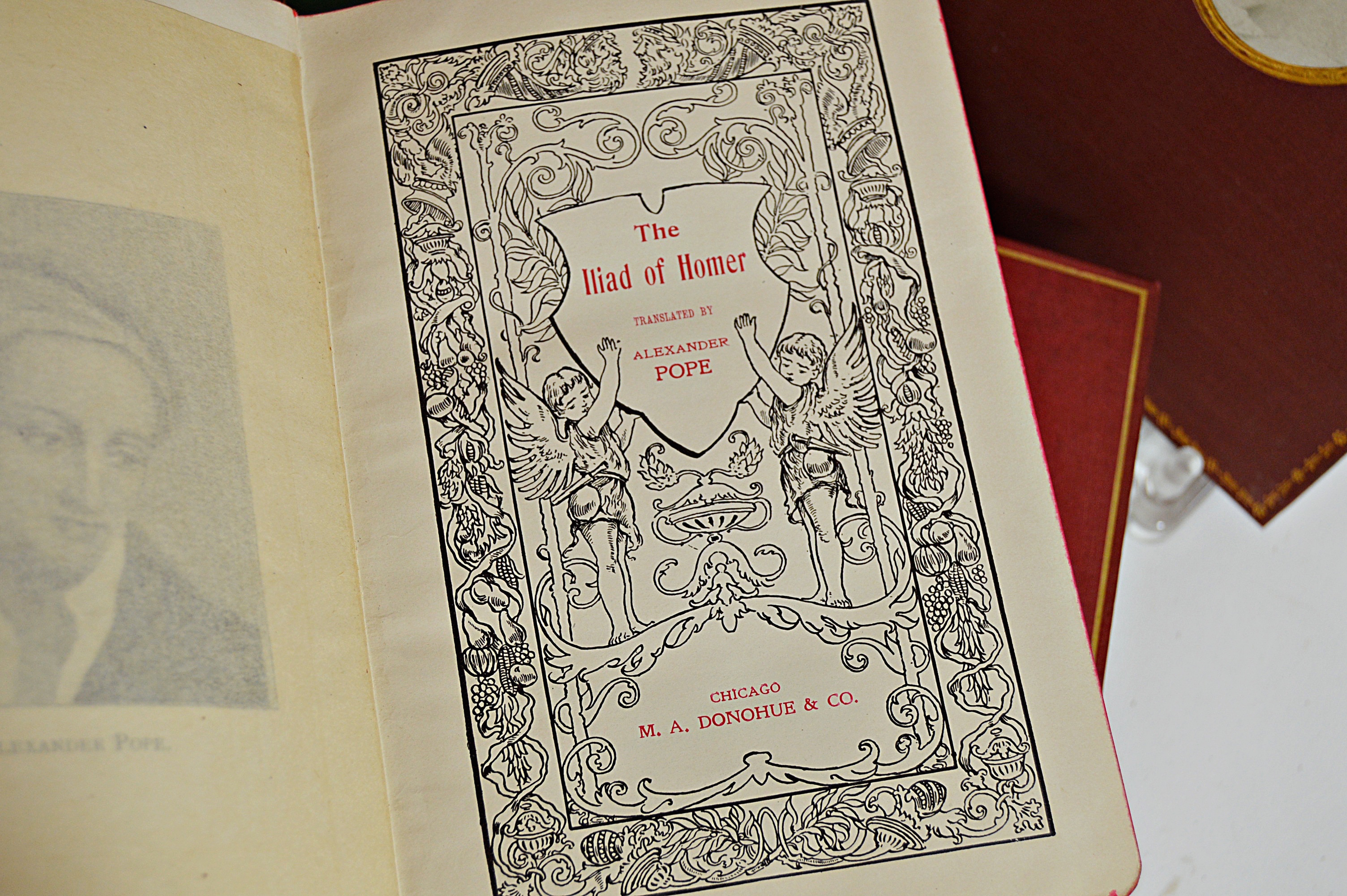 Antique Books with Poetry and Classics