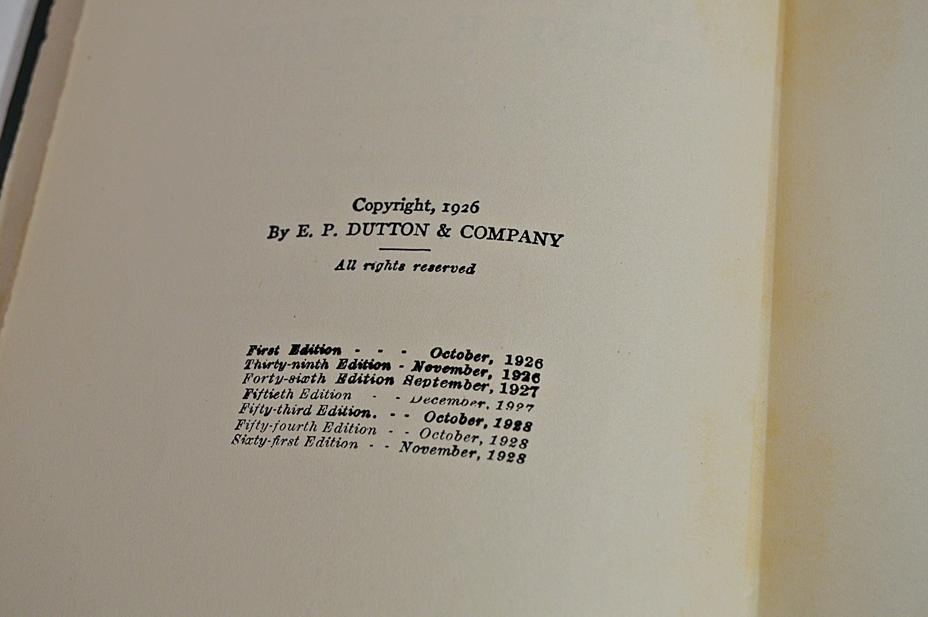 1928 Edition of "Winnie-The-Pooh" by A.A. Milne