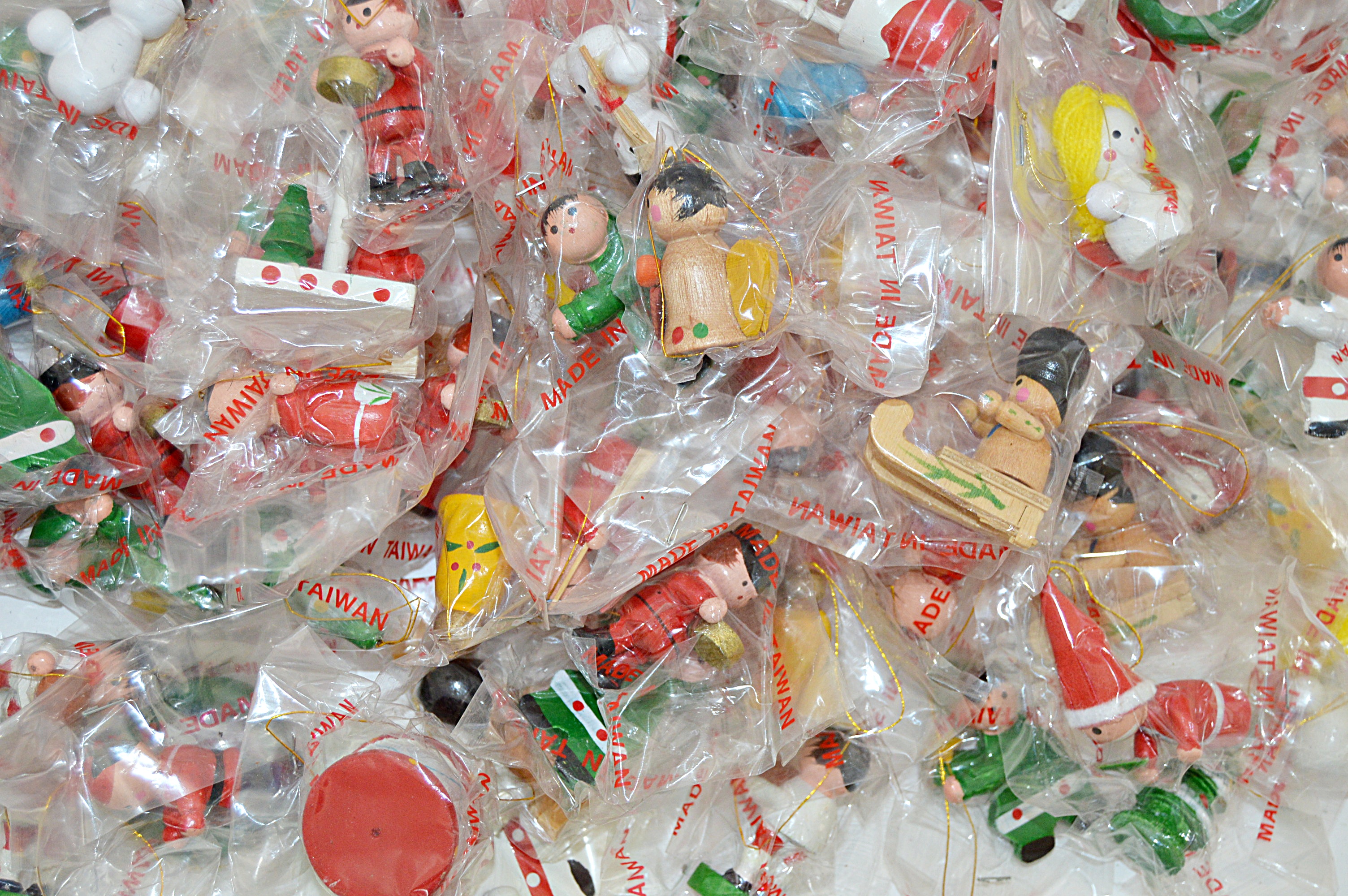 Vintage Miniature Wooden Christmas Ornaments