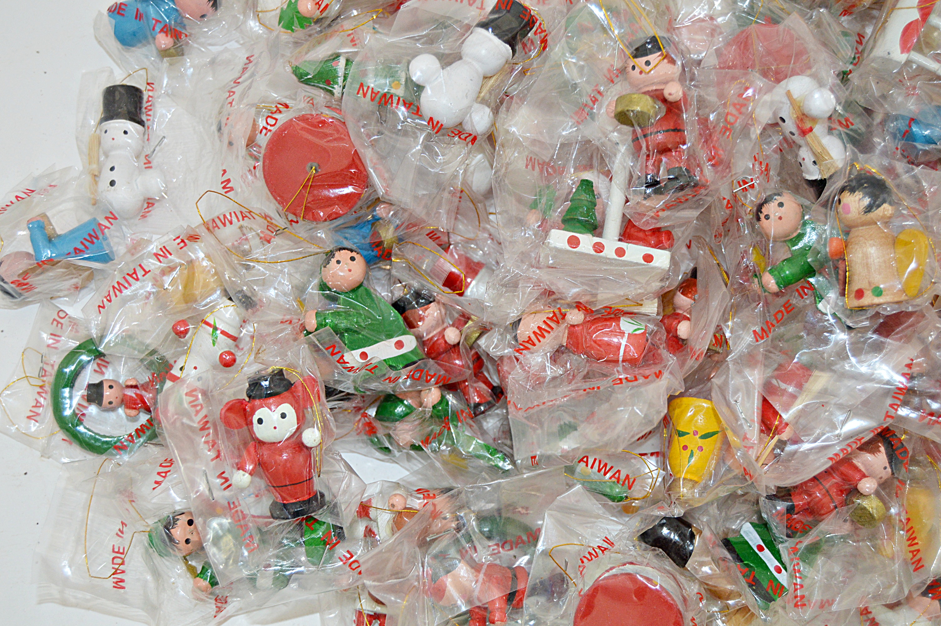 Vintage Miniature Wooden Christmas Ornaments