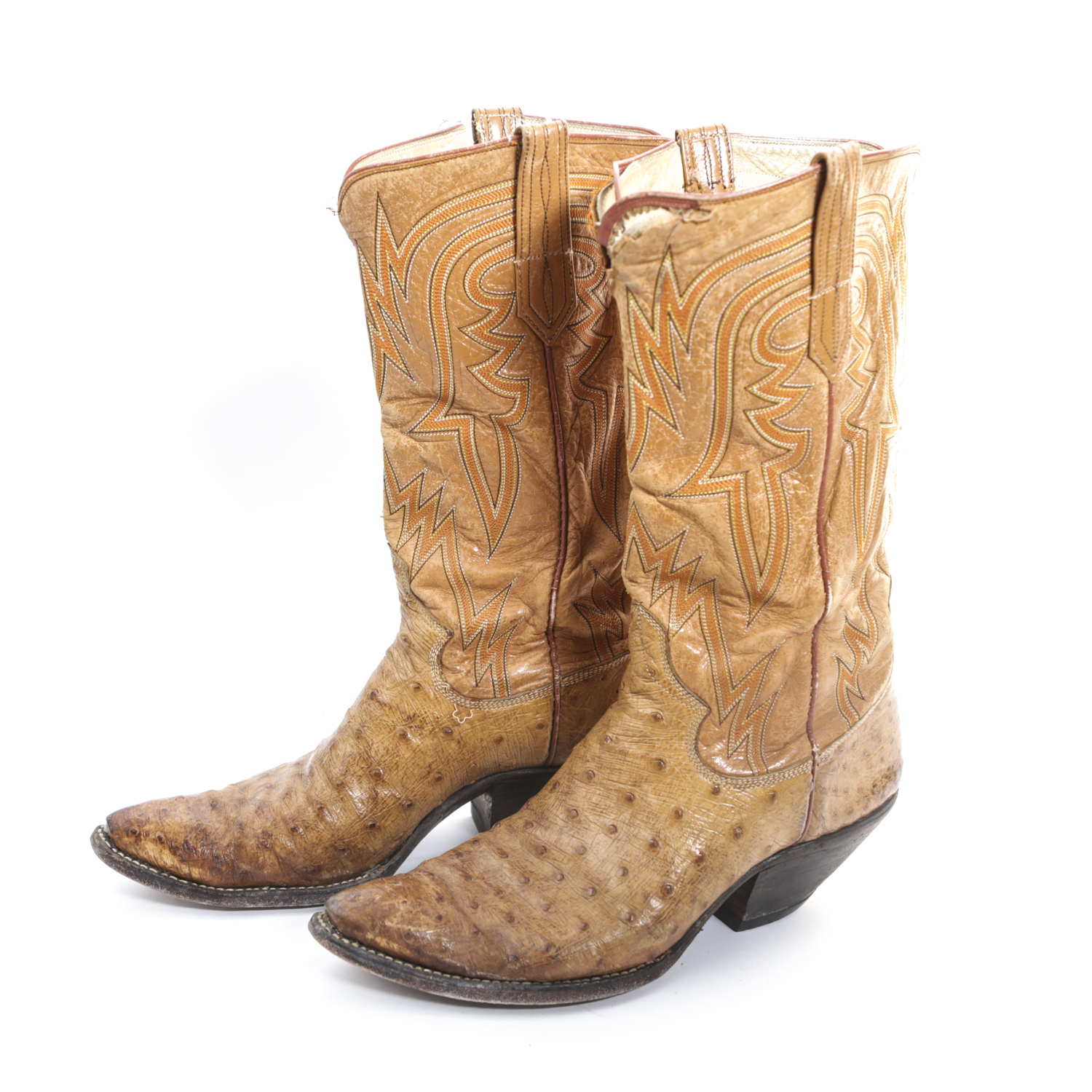 Vintage Ostrich Cowboy Boots